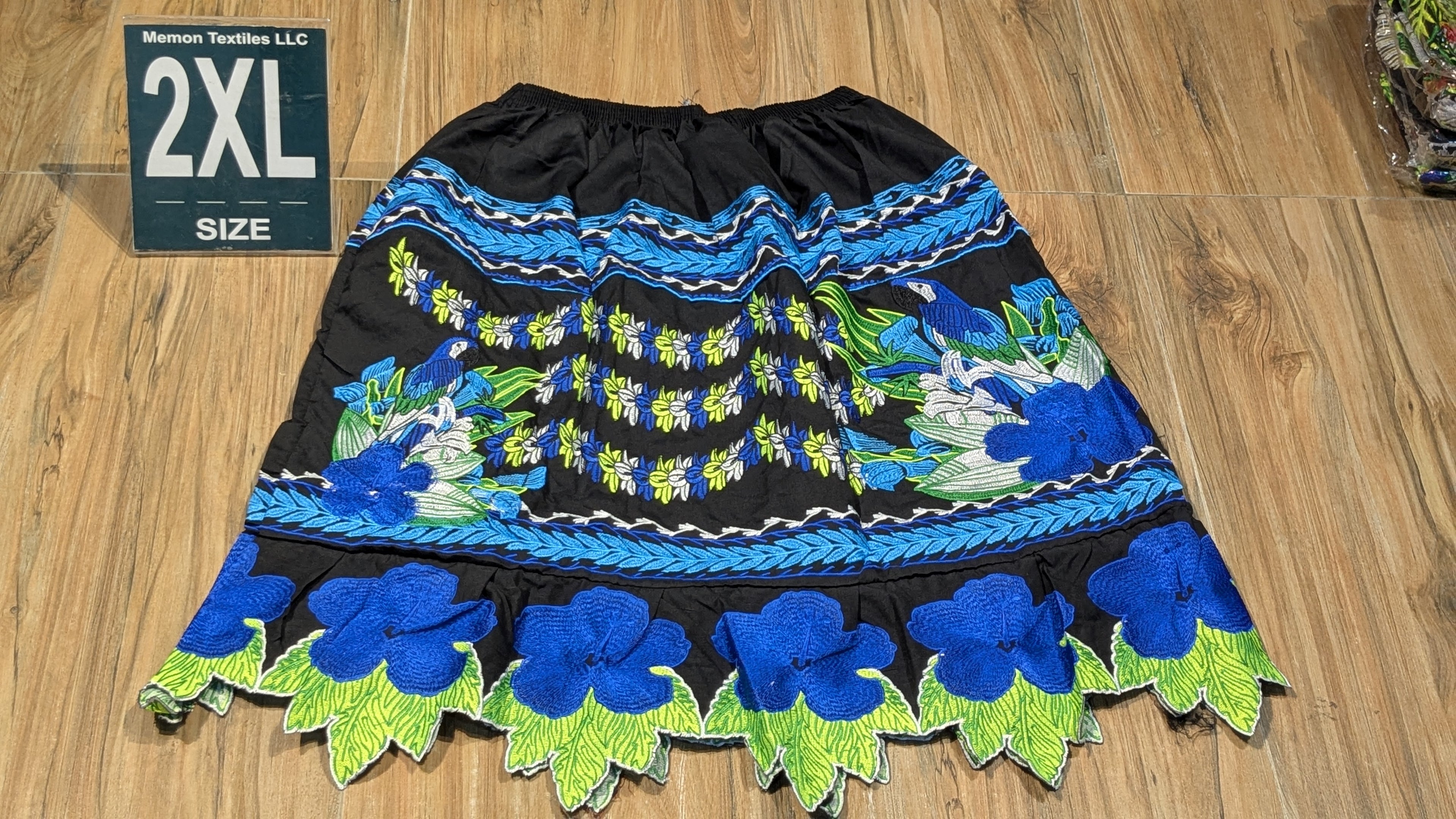 Floral Embroidered Island Skirts (Urohs) - 2XL #1500