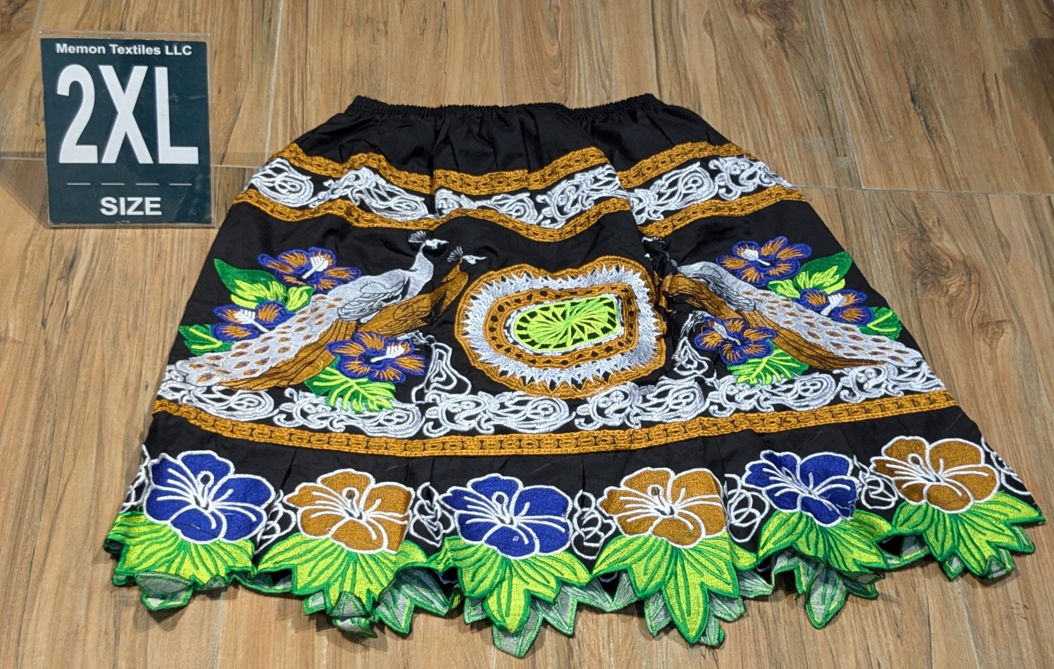 Floral Embroidered Island Skirts (Urohs) - 2XL #1508