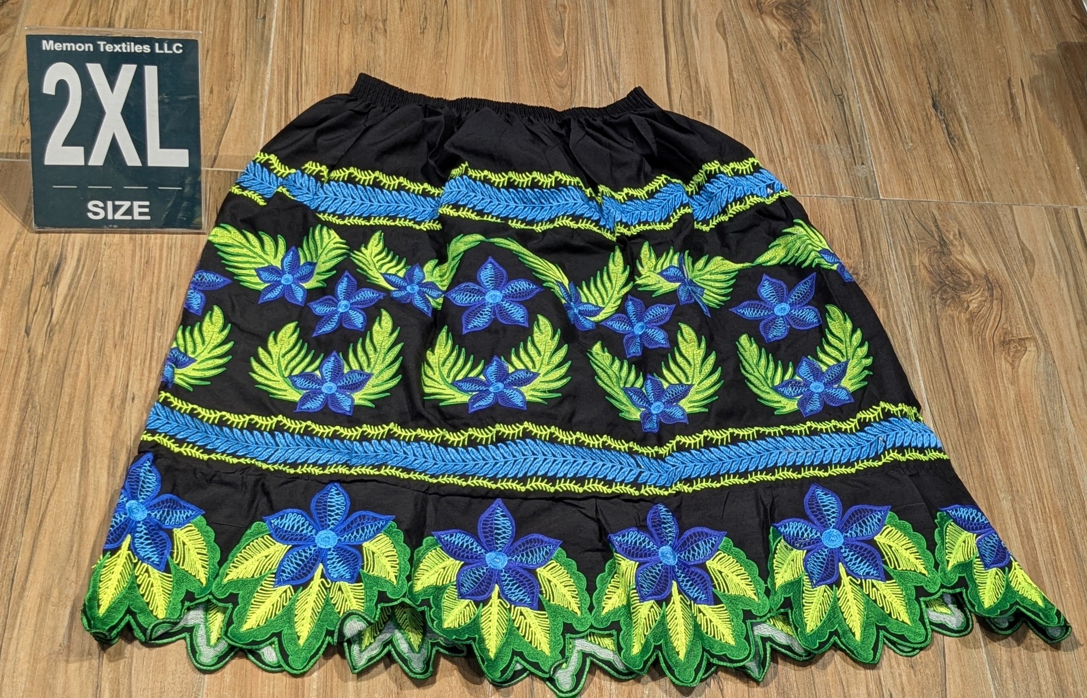 Floral Embroidered Island Skirts (Urohs) - 2XL #1511