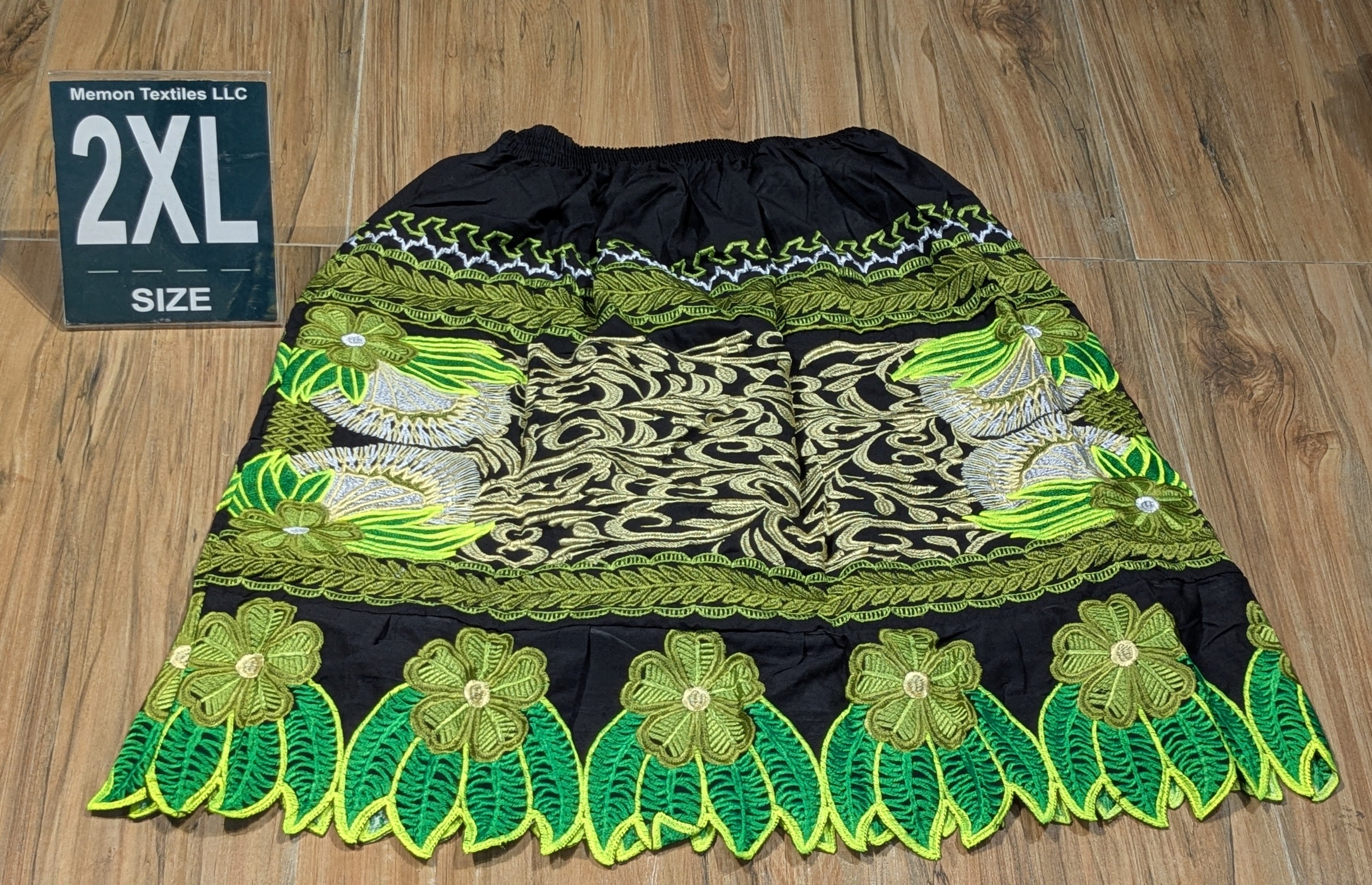 Floral Embroidered Island Skirts (Urohs) - 2XL #1512