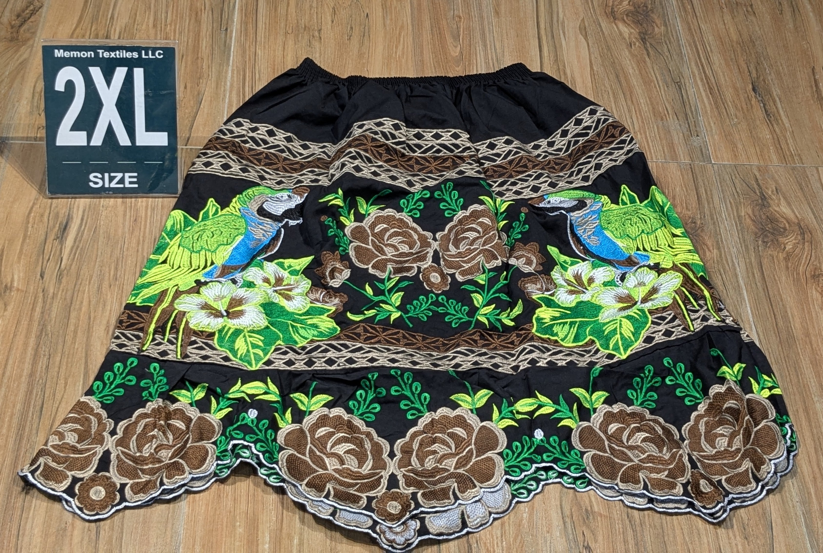 Floral Embroidered Island Skirts (Urohs) - 2XL #1515