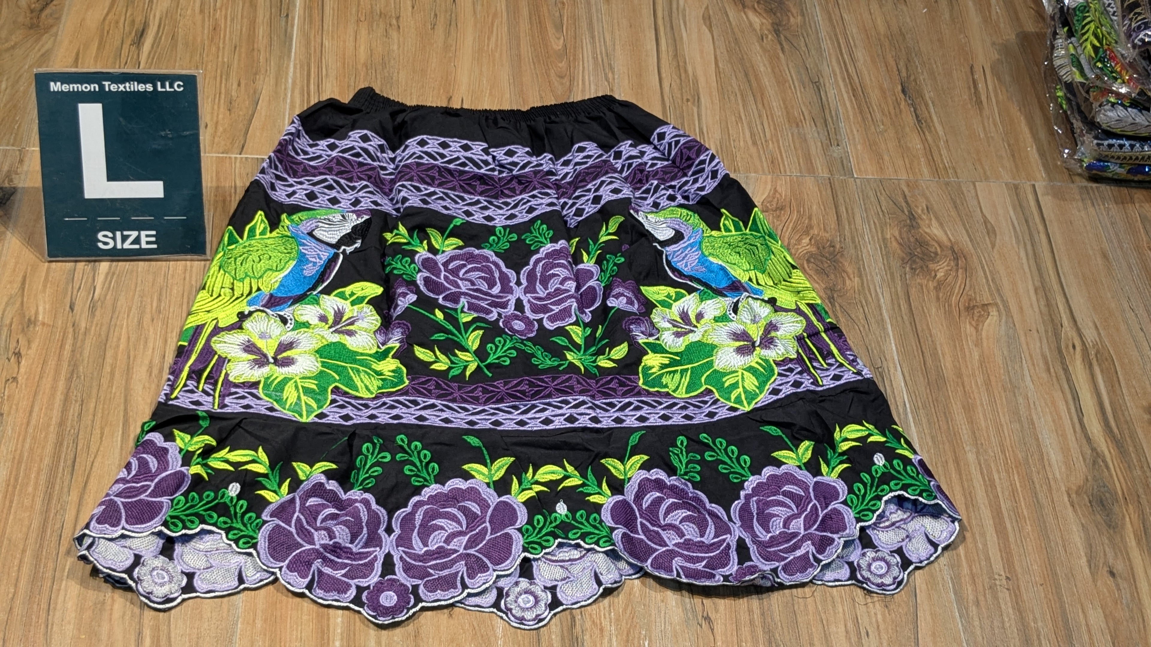 Floral Embroidered Island Skirts (Urohs) - L #1542