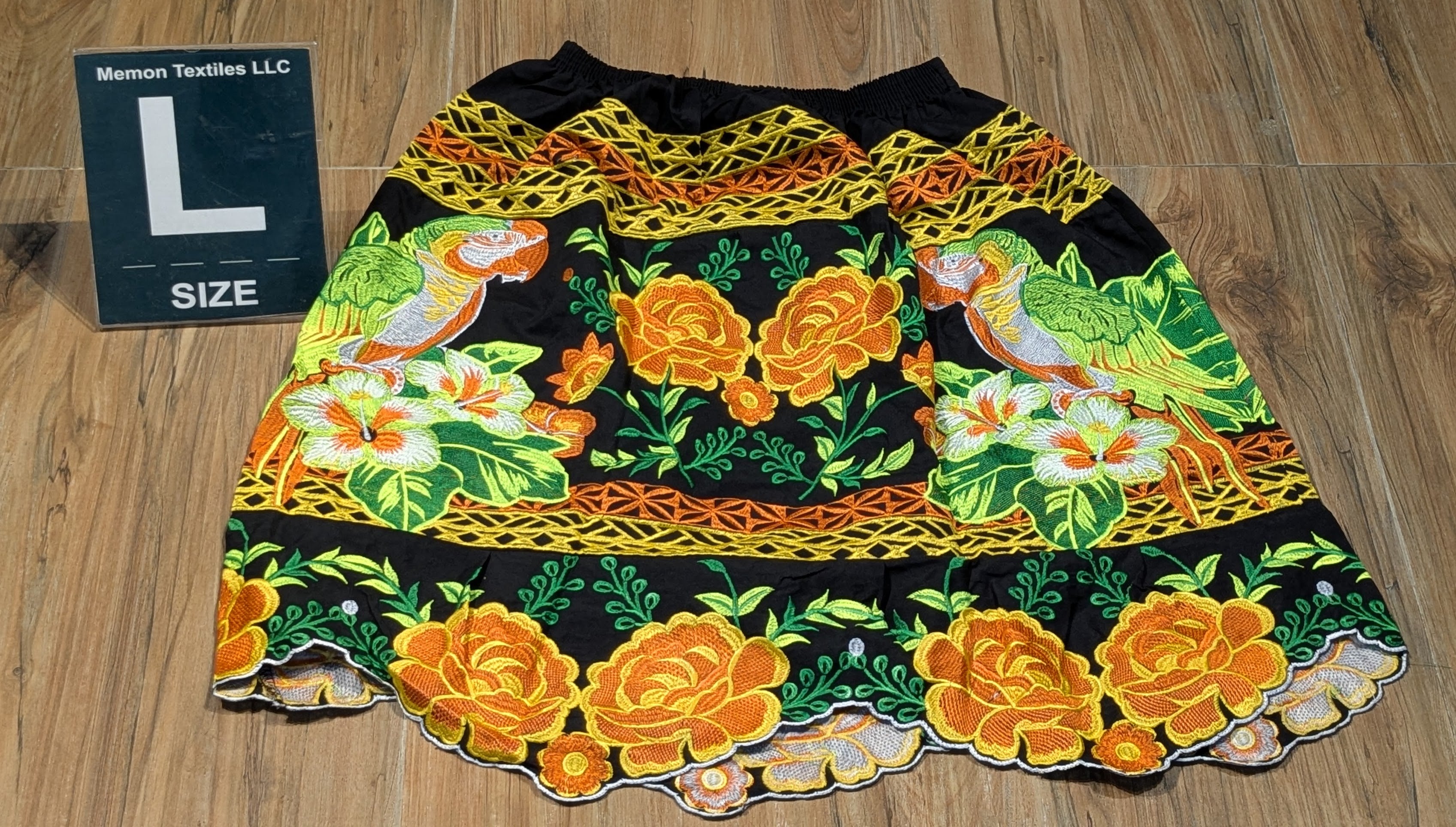 Floral Embroidered Island Skirts (Urohs) - L #1544