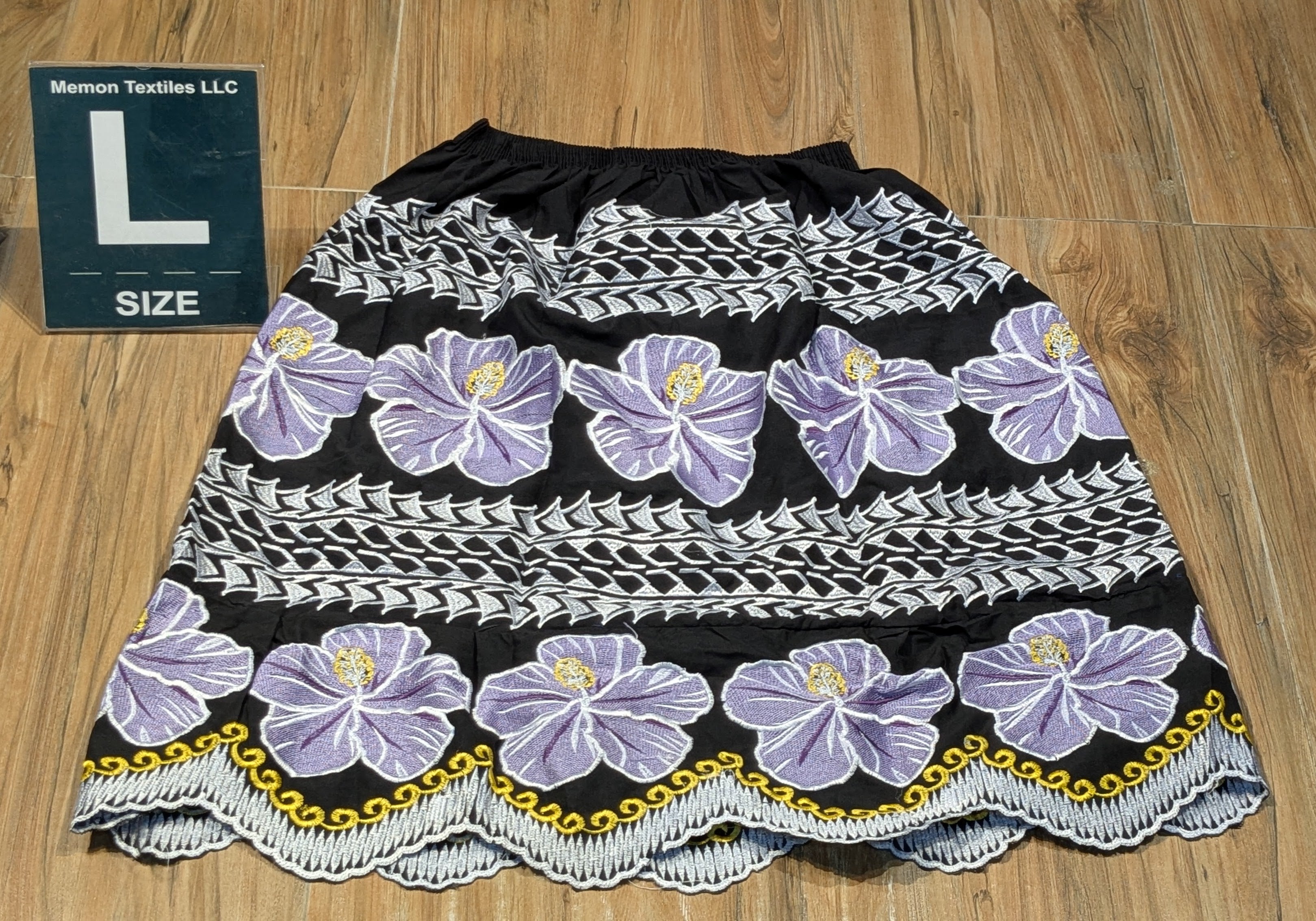 Floral Embroidered Island Skirts (Urohs) - L #1548