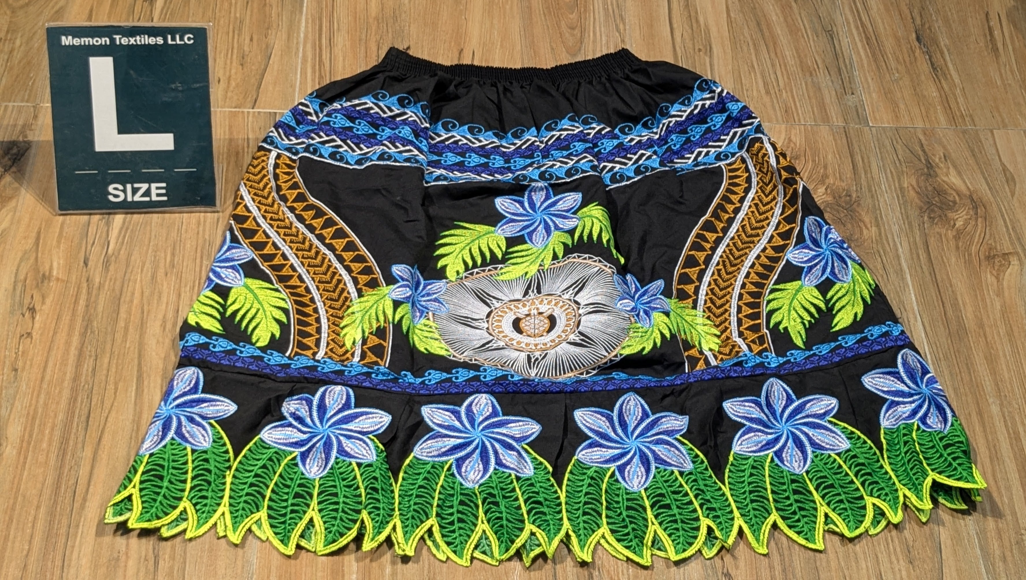 Floral Embroidered Island Skirts (Urohs) - L #1549