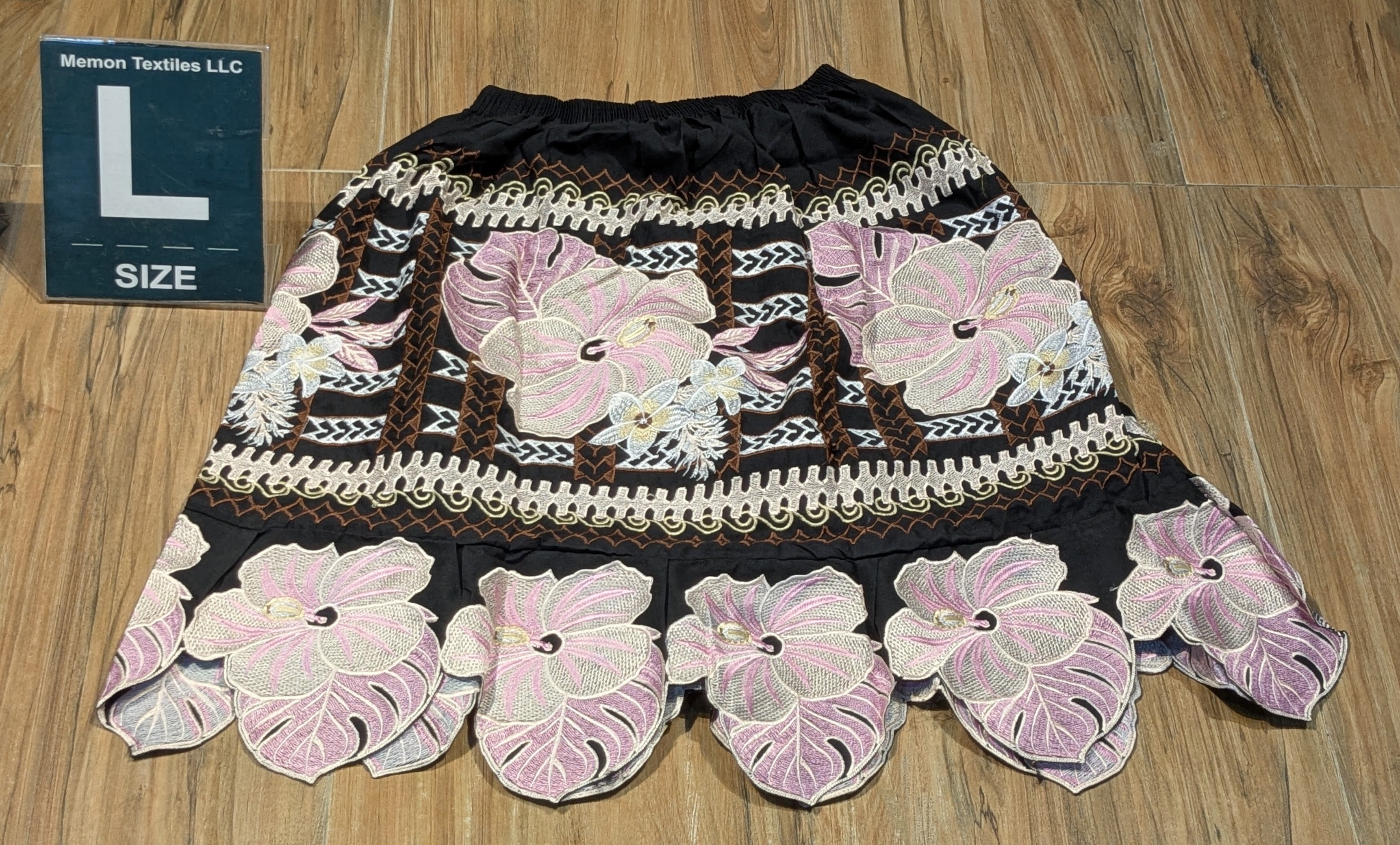 Floral Embroidered Island Skirts (Urohs) - L #1550