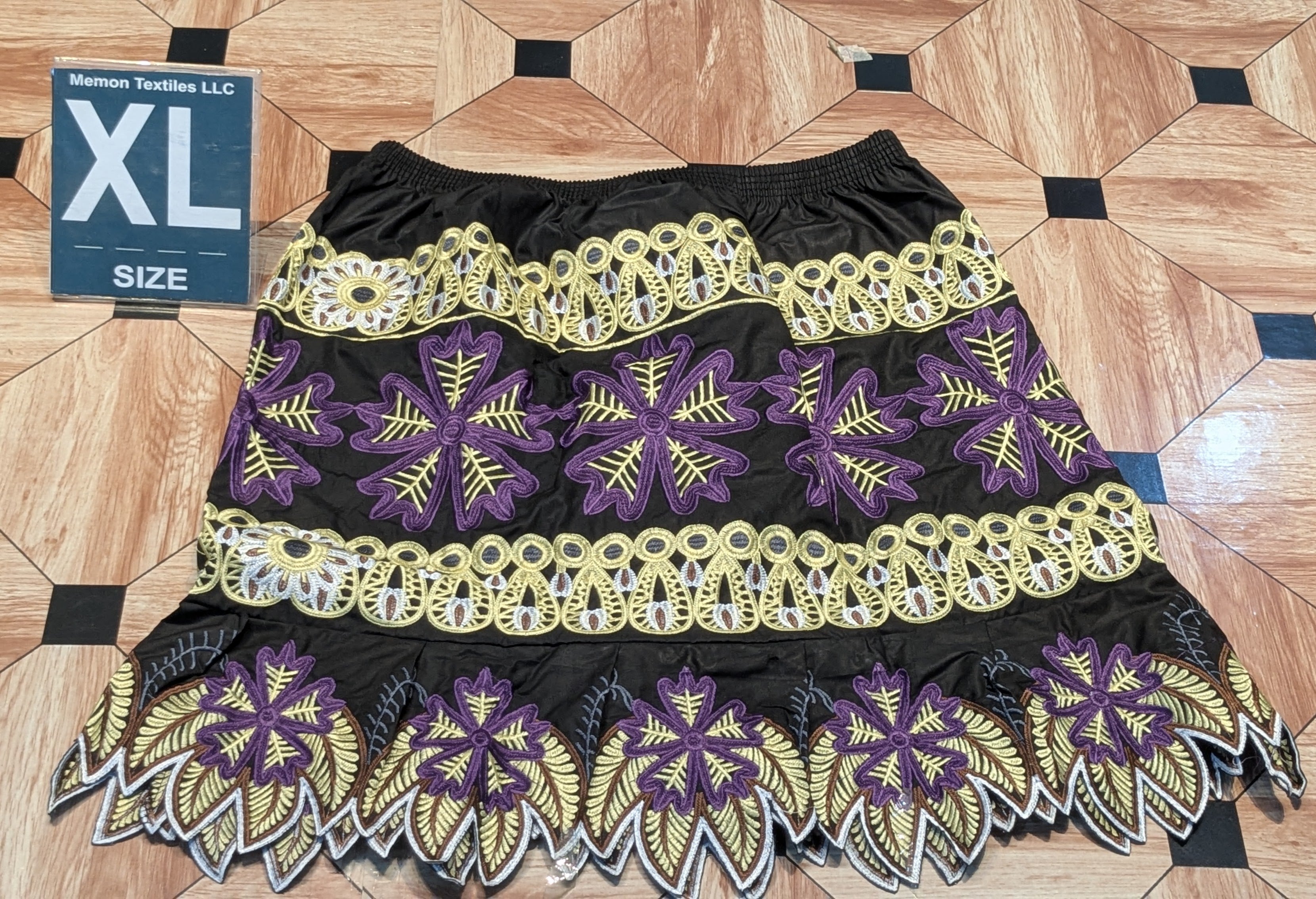 Floral Embroidered Island Skirts (Urohs) - XL