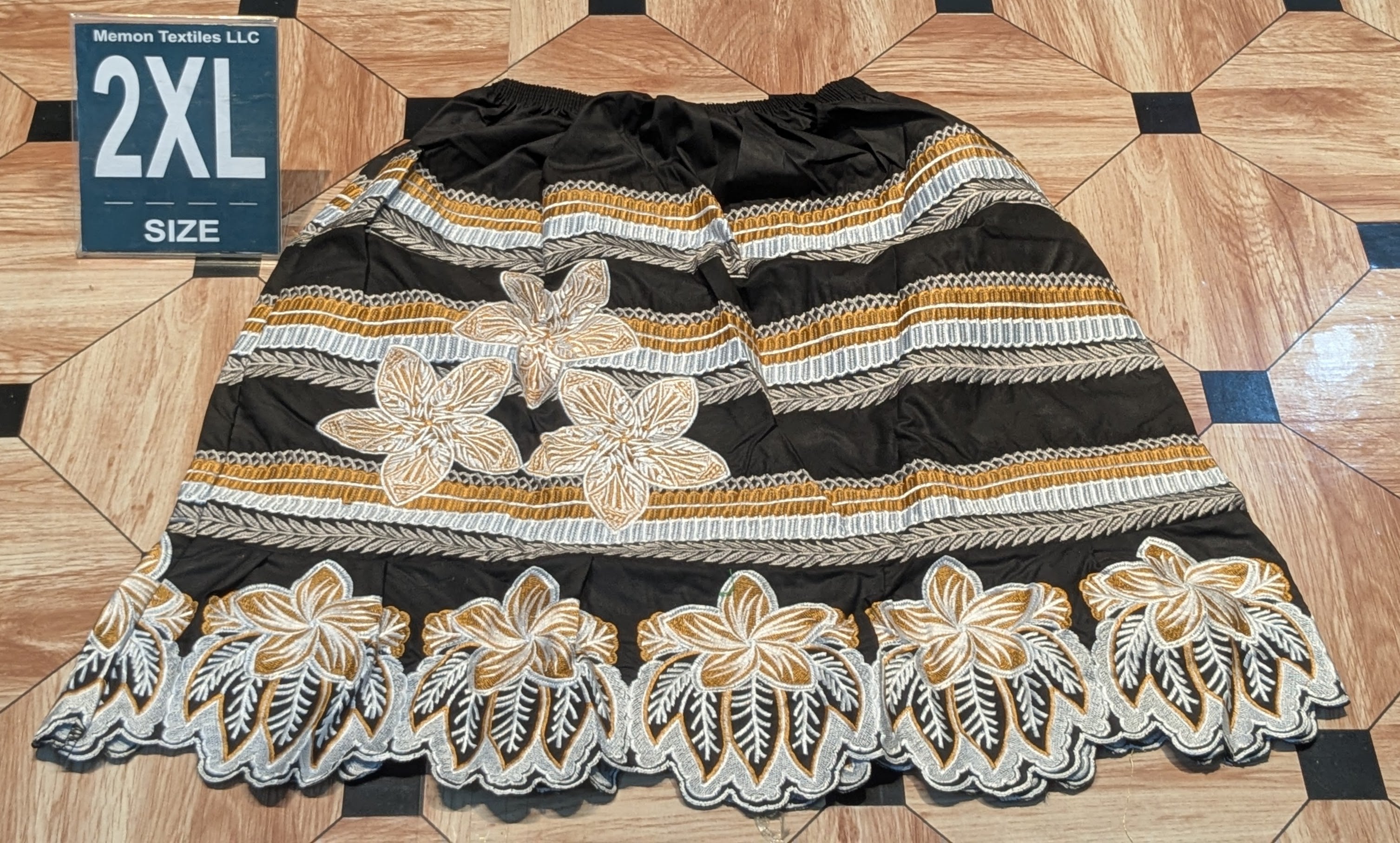 Floral Embroidered Island Skirts (Urohs) - 2XL