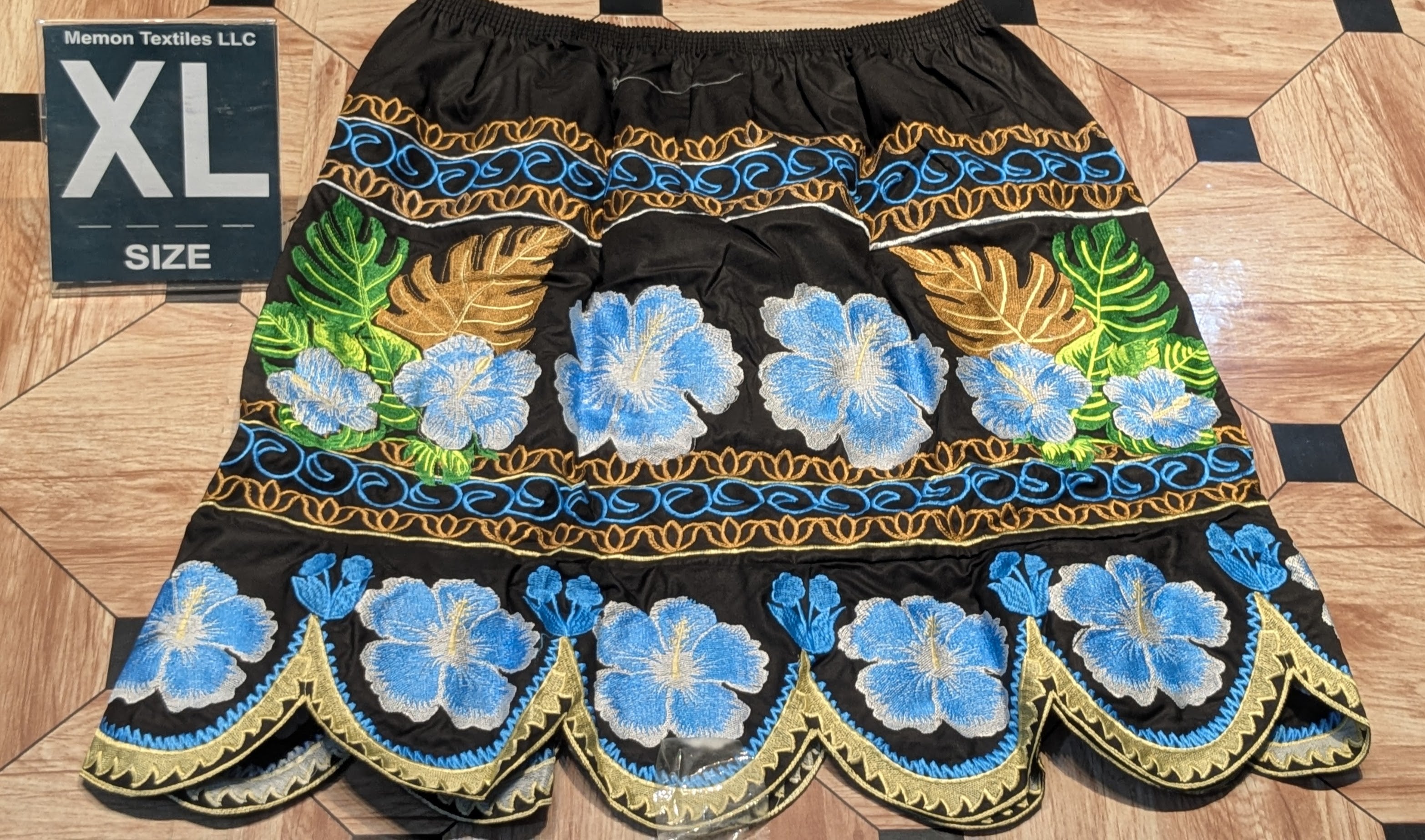 Floral Embroidered Island Skirts (Urohs) - XL