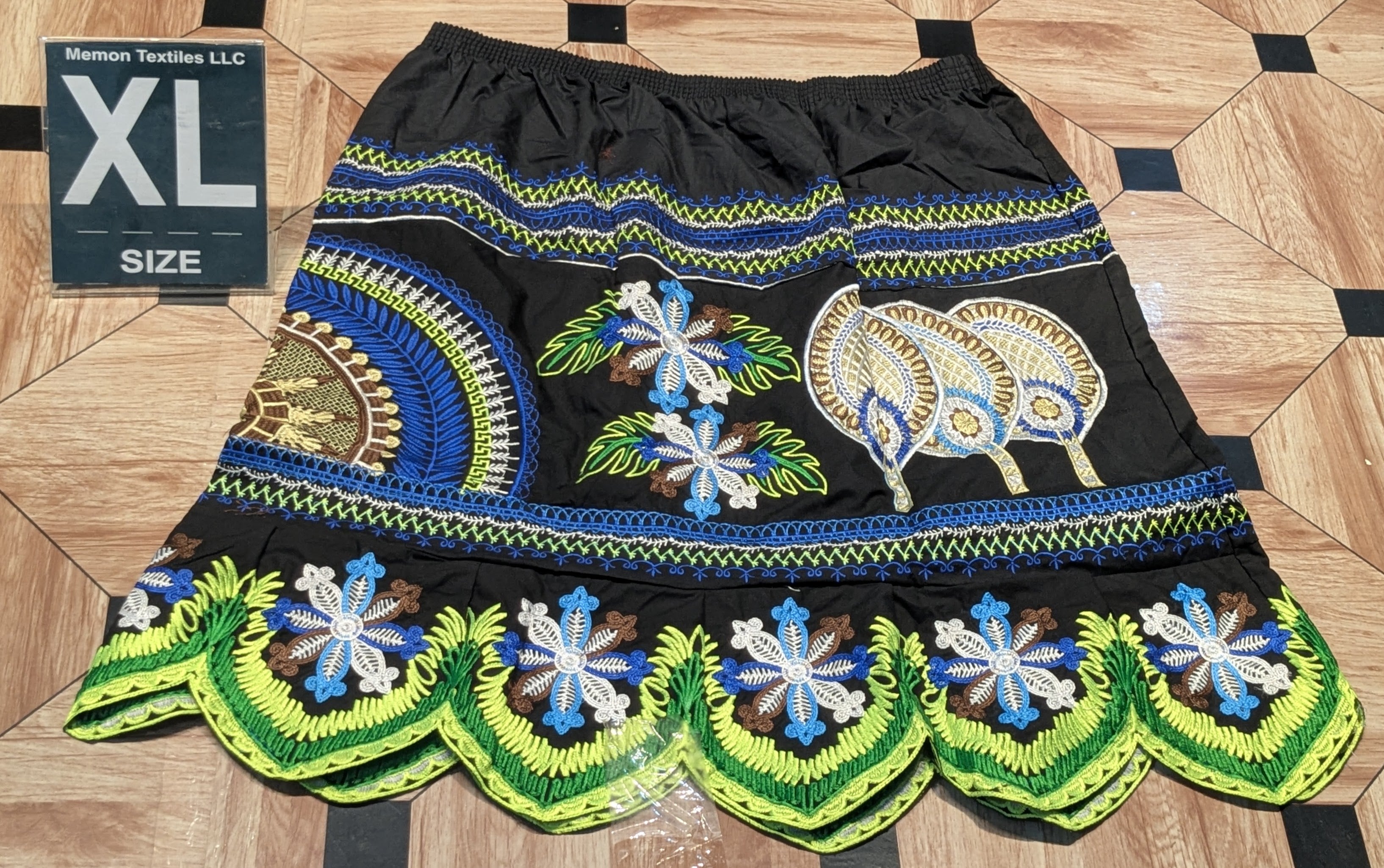 Floral Embroidered Island Skirts (Urohs) - XL