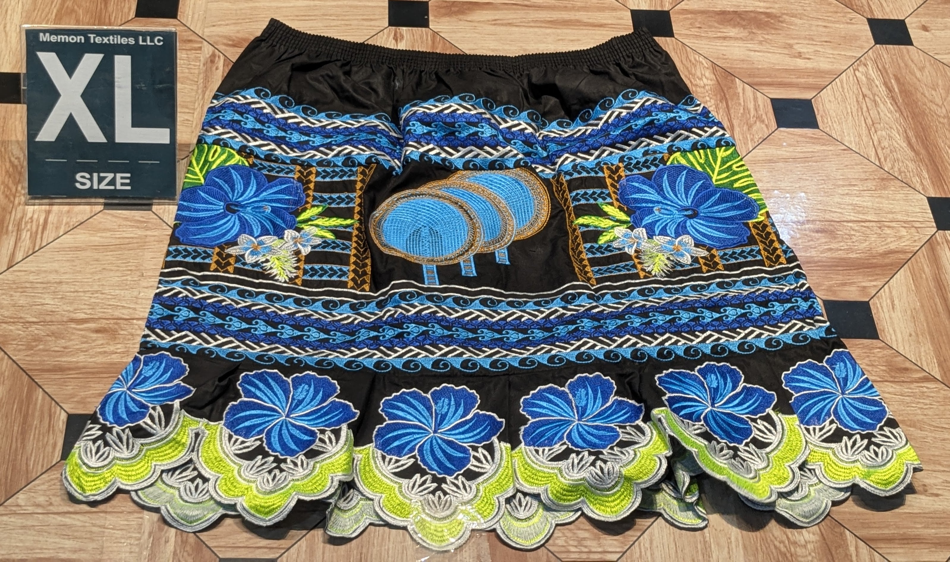 Floral Embroidered Island Skirts (Urohs) - XL