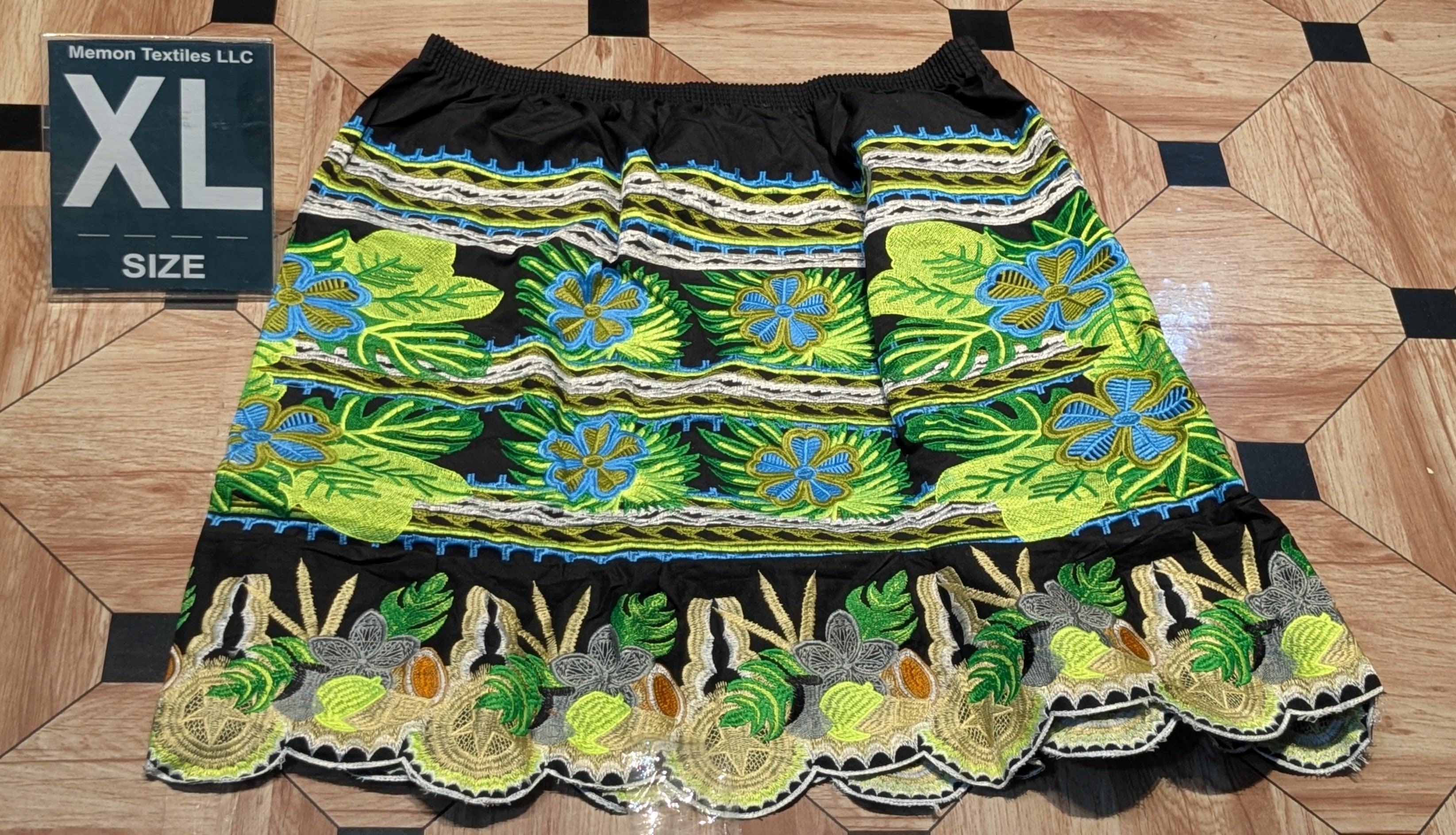 Floral Embroidered Island Skirts (Urohs) - XL