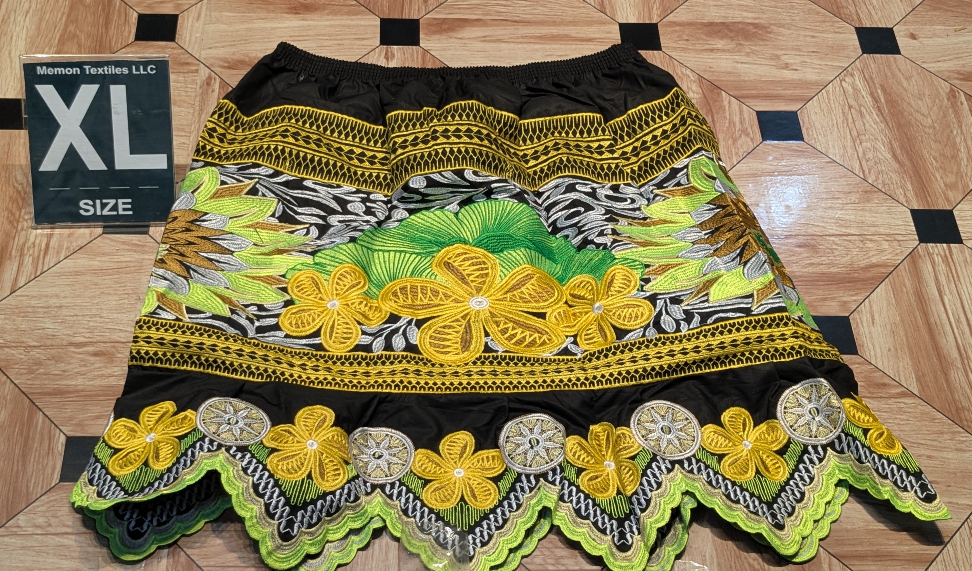 Floral Embroidered Island Skirts (Urohs) - XL