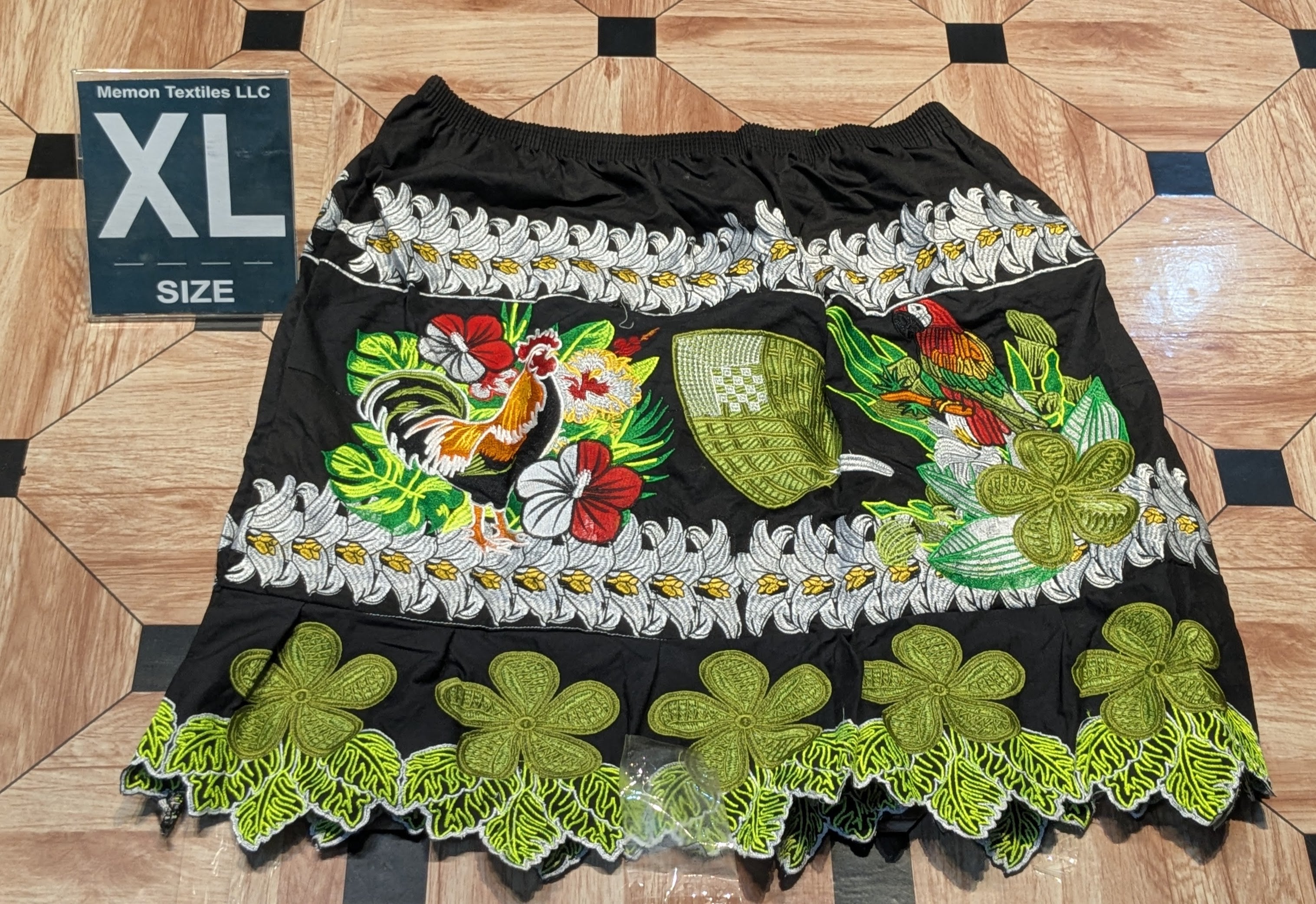 Floral Embroidered Island Skirts (Urohs) - XL