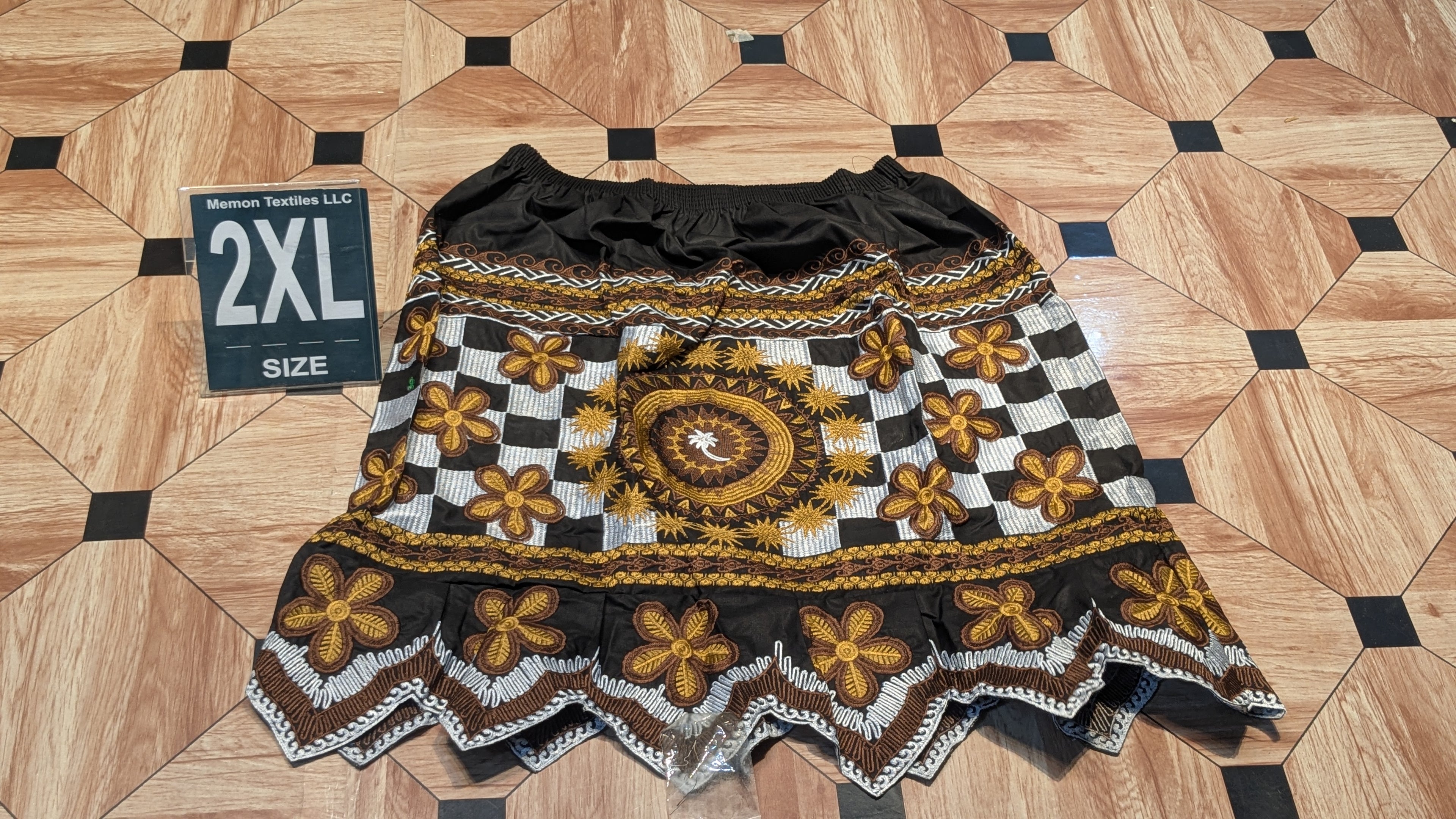 Floral Embroidered Island Skirts (Urohs) - 2XL