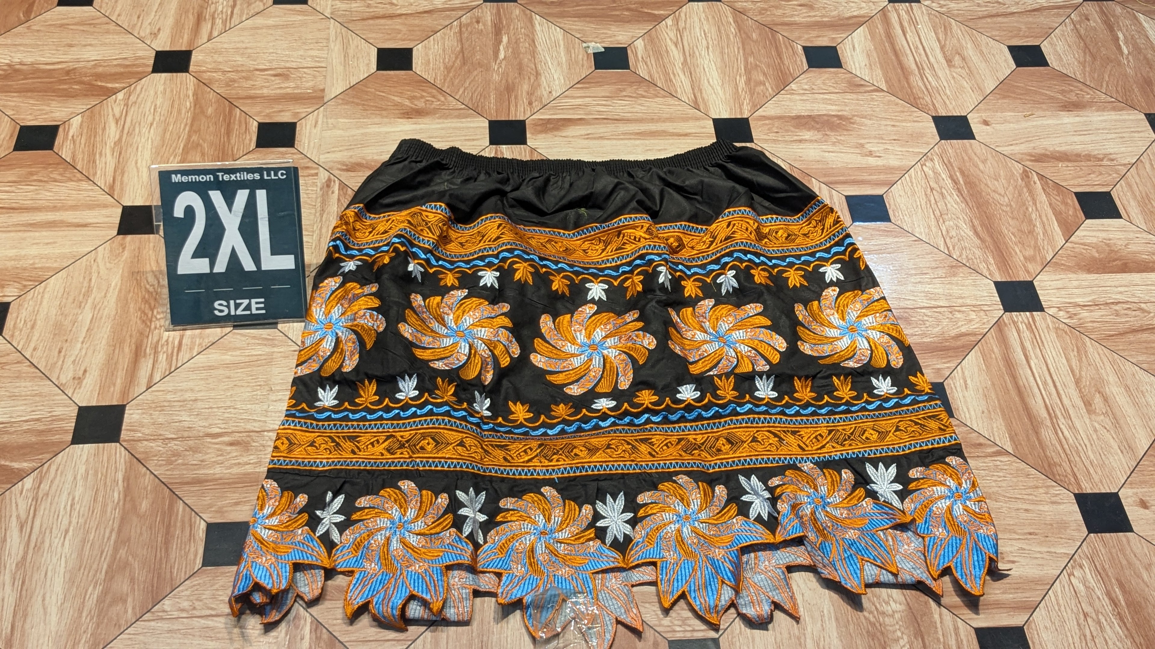Floral Embroidered Island Skirts (Urohs) - 2XL