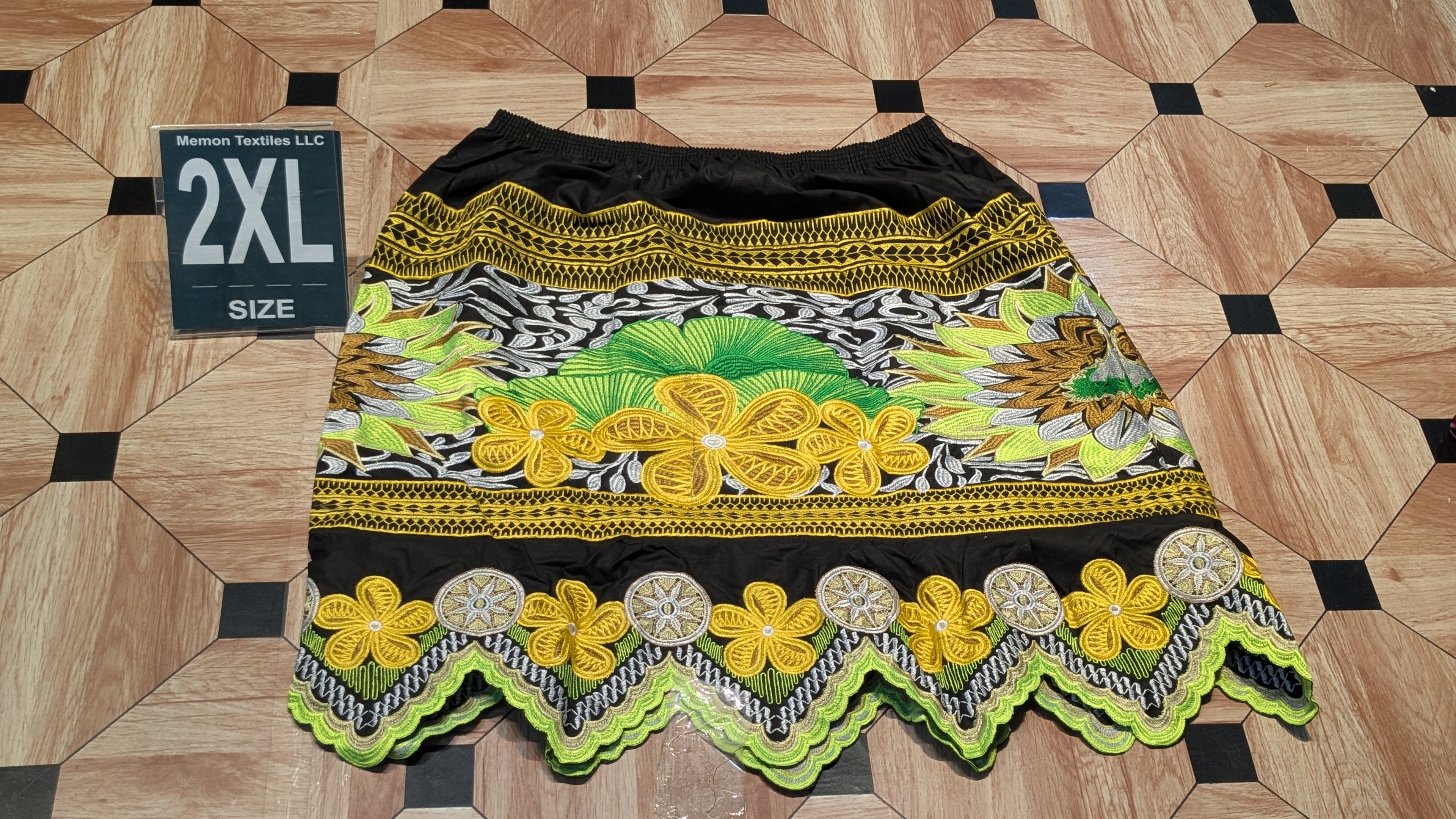 Floral Embroidered Island Skirts (Urohs) - 2XL