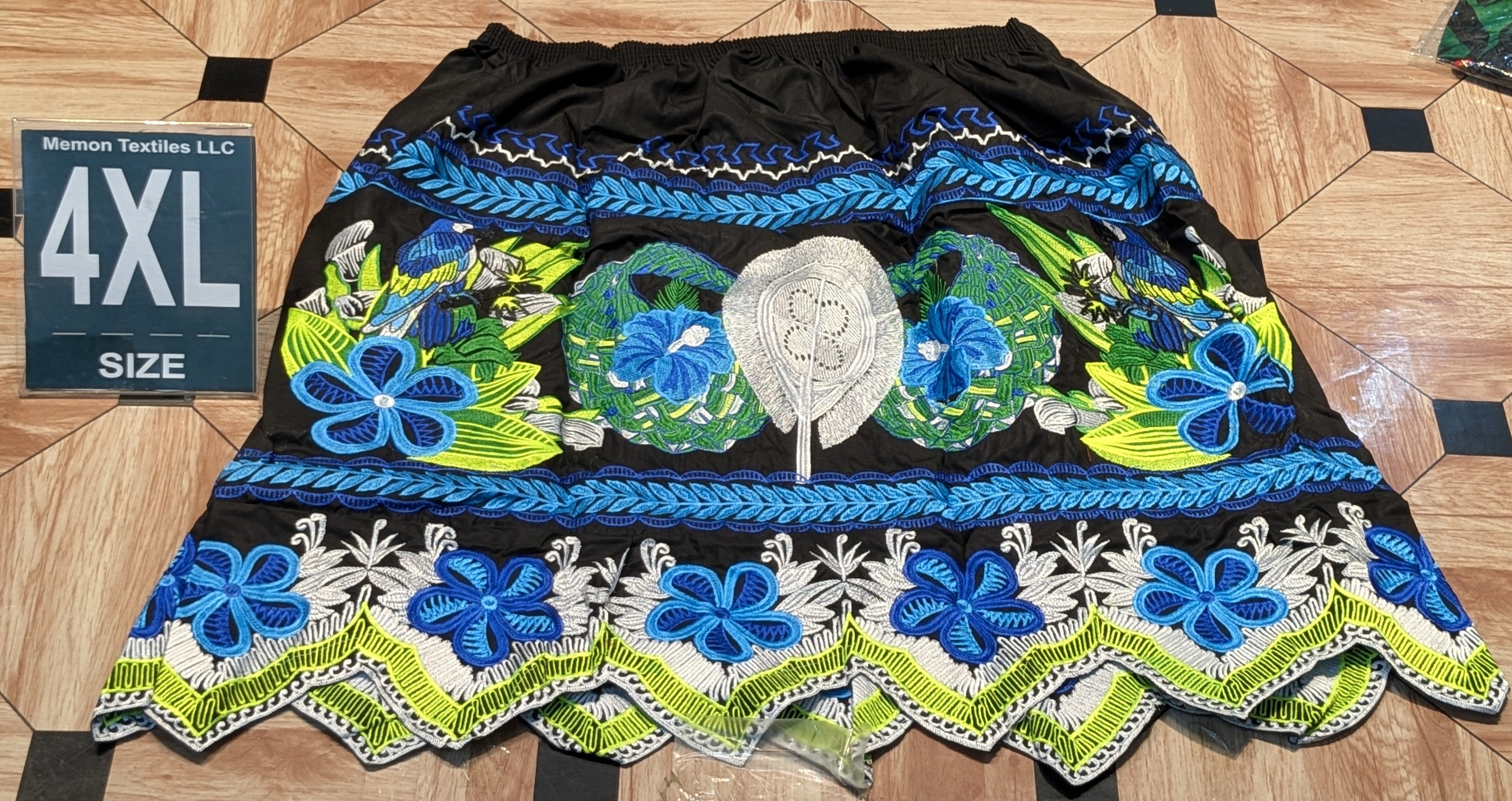 Floral Embroidered Island Skirts (Urohs) - 4XL