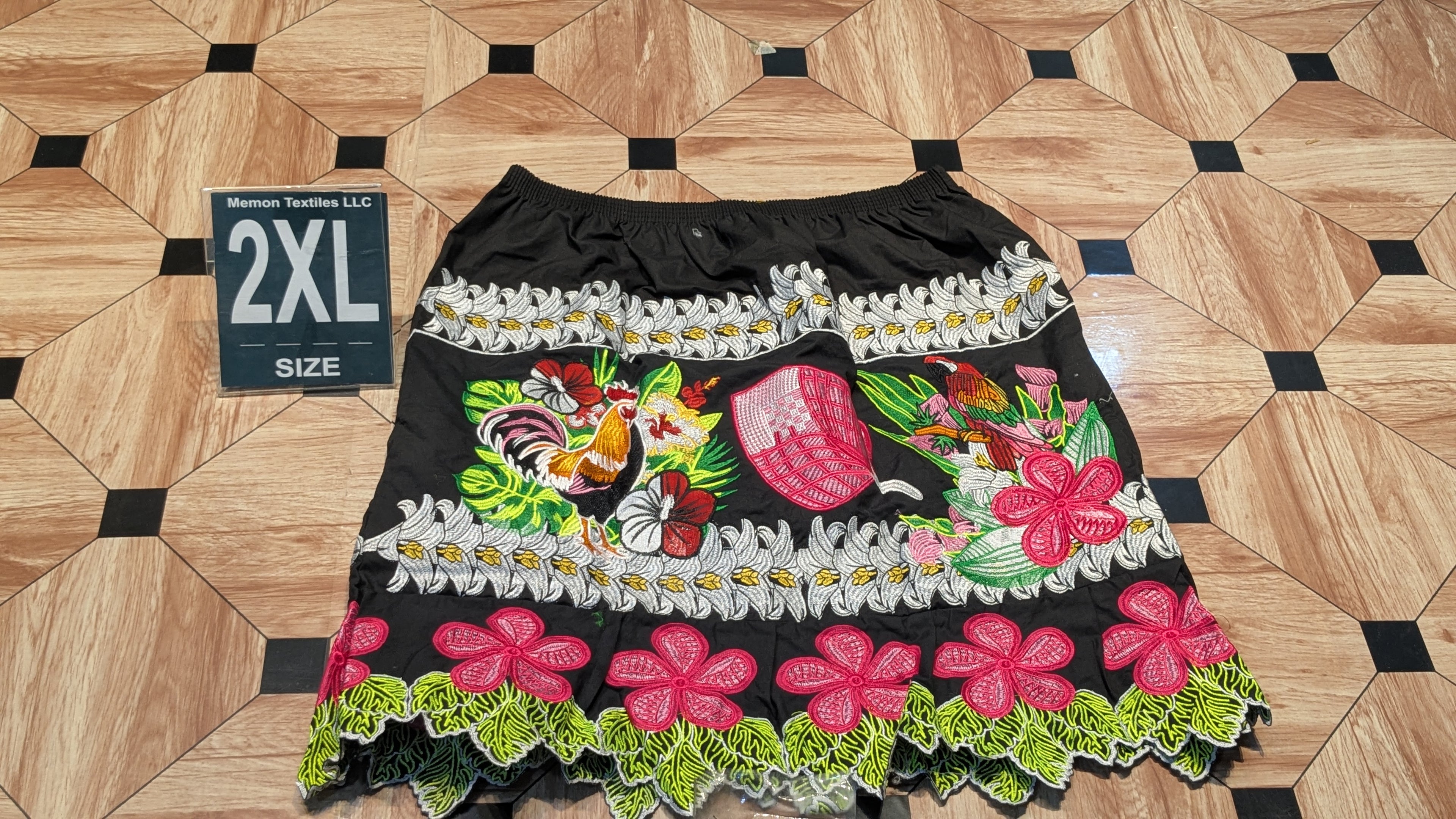 Floral Embroidered Island Skirts (Urohs) - 2XL