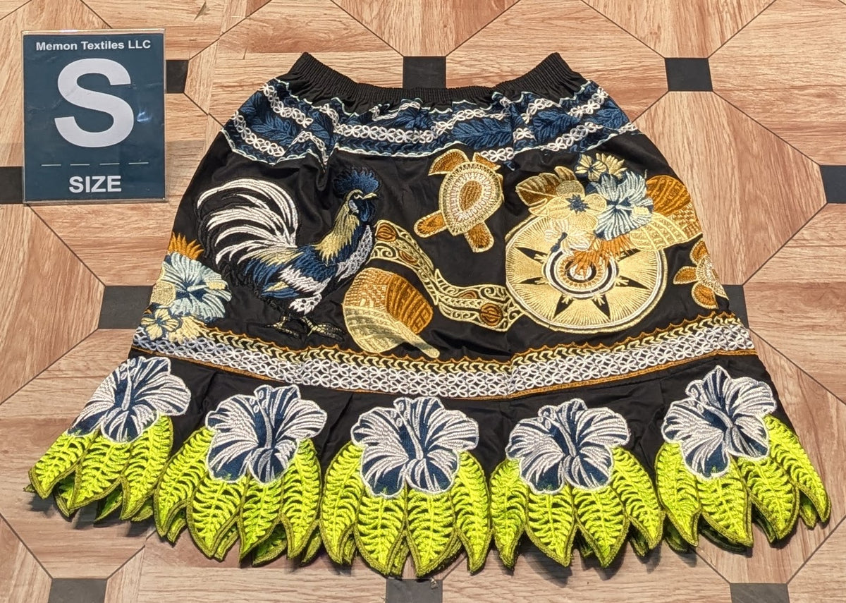 Floral Embroidered Island Skirts (Urohs) - S