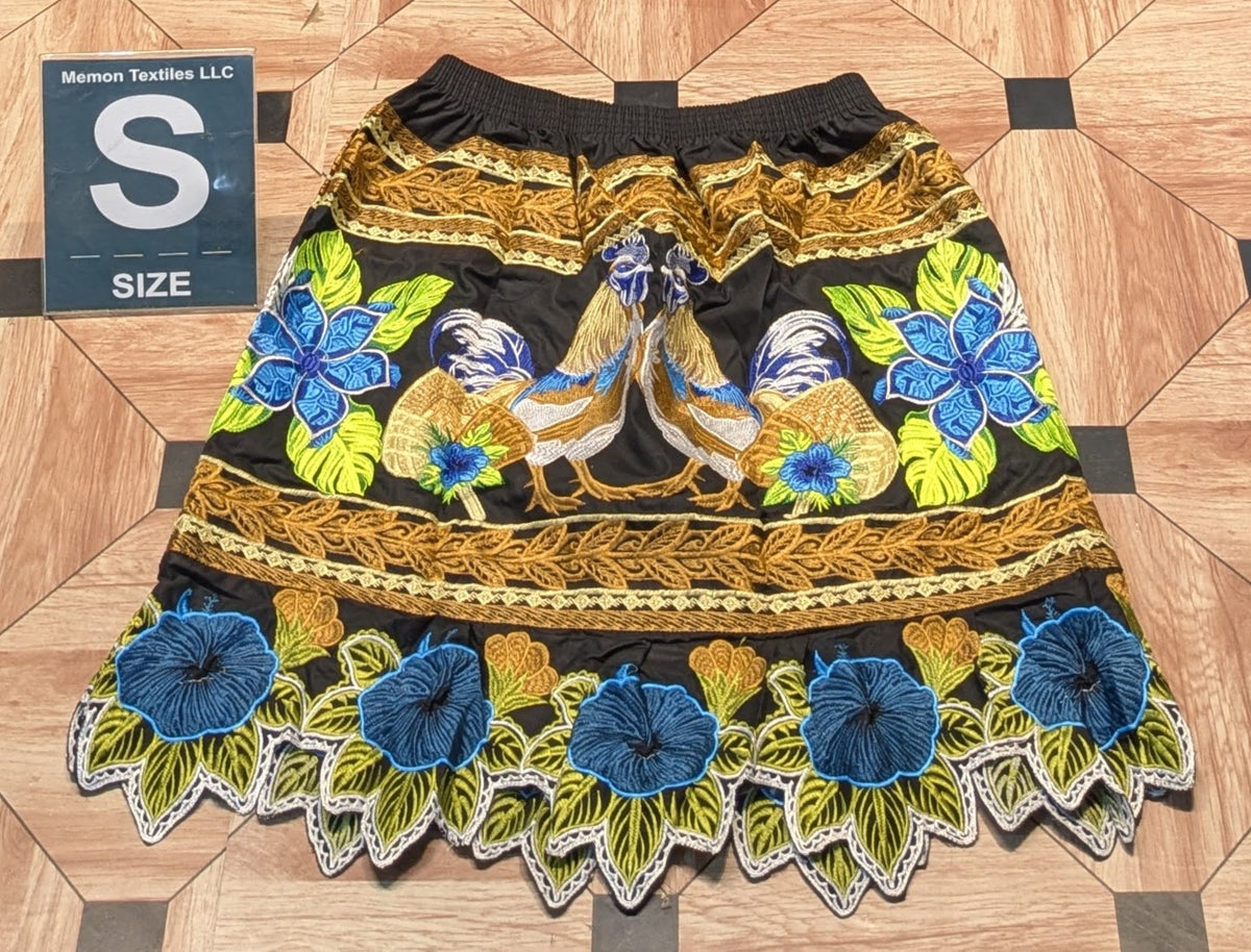 Floral Embroidered Island Skirts (Urohs) - S