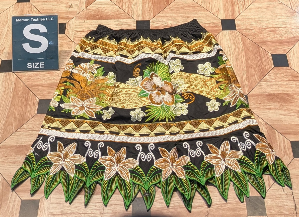 Floral Embroidered Island Skirts (Urohs) - S