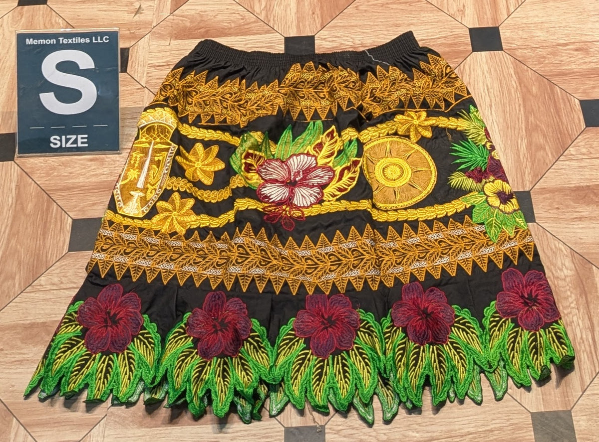 Floral Embroidered Island Skirts (Urohs) - S