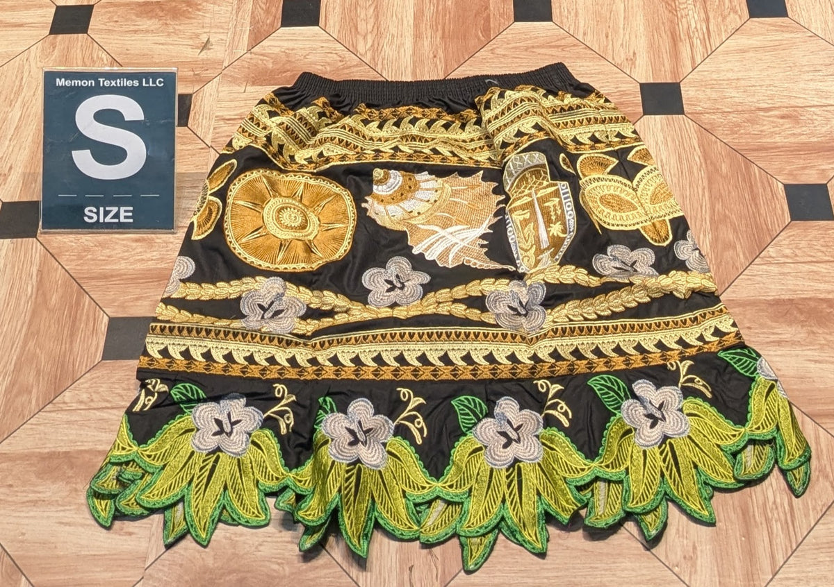 Floral Embroidered Island Skirts (Urohs) - S