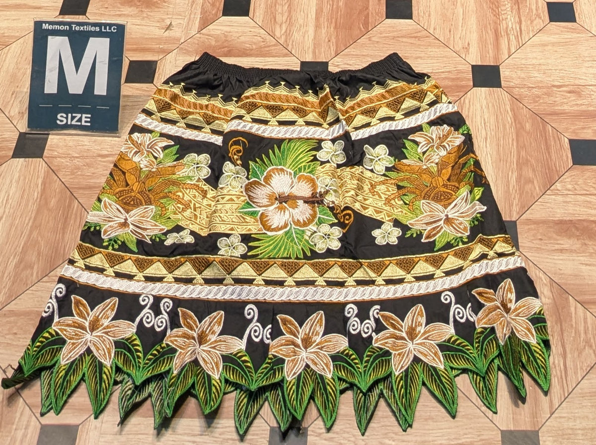 Floral Embroidered Island Skirts (Urohs) - M