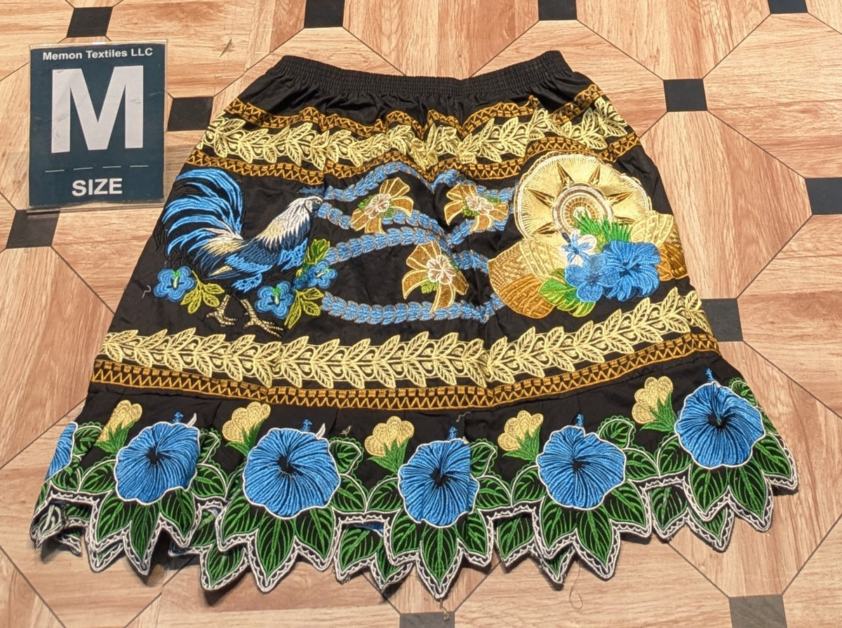 Floral Embroidered Island Skirts (Urohs) - M