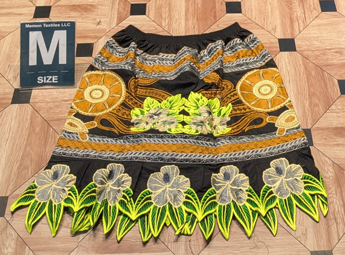 Floral Embroidered Island Skirts (Urohs) - M