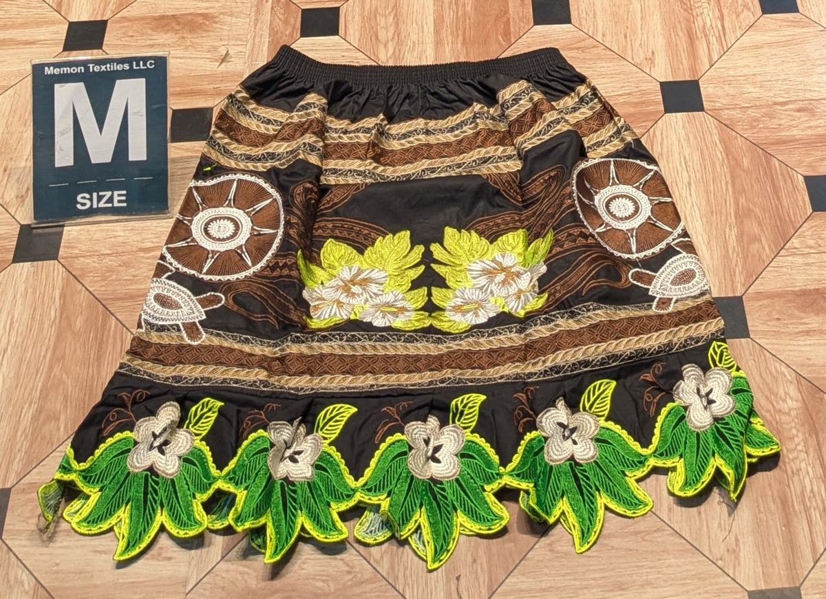 Floral Embroidered Island Skirts (Urohs) - M