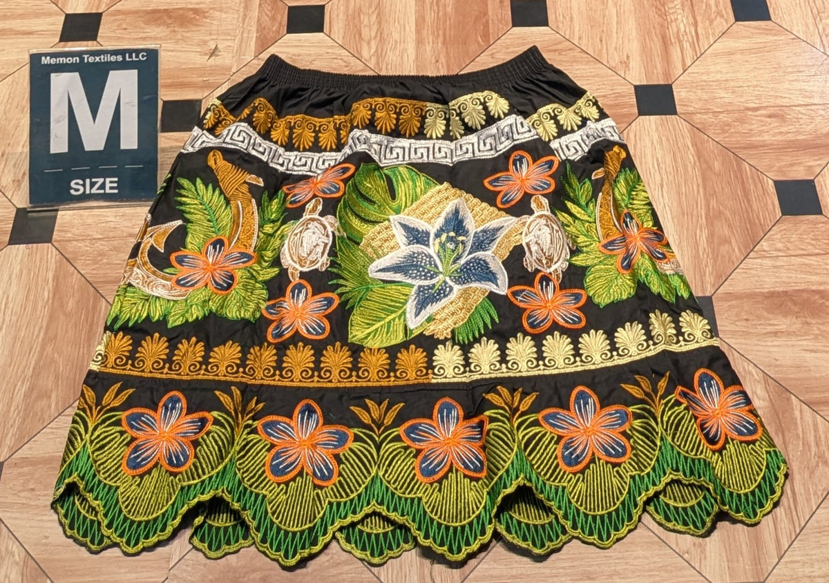 Floral Embroidered Island Skirts (Urohs) - M