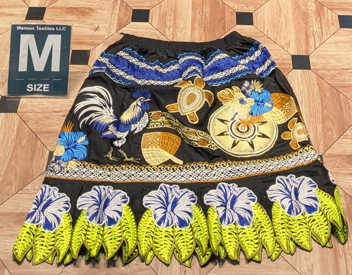 Floral Embroidered Island Skirts (Urohs) - M