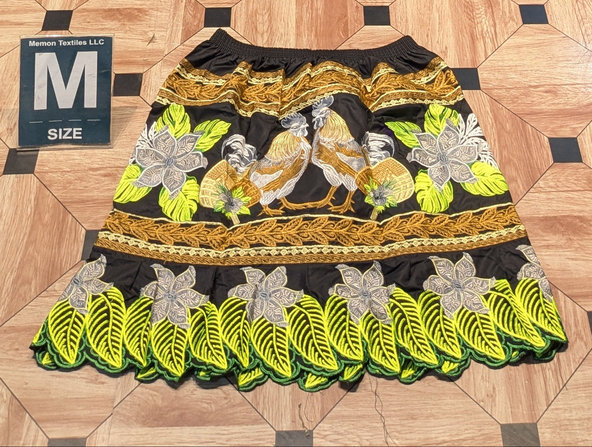 Floral Embroidered Island Skirts (Urohs) - M