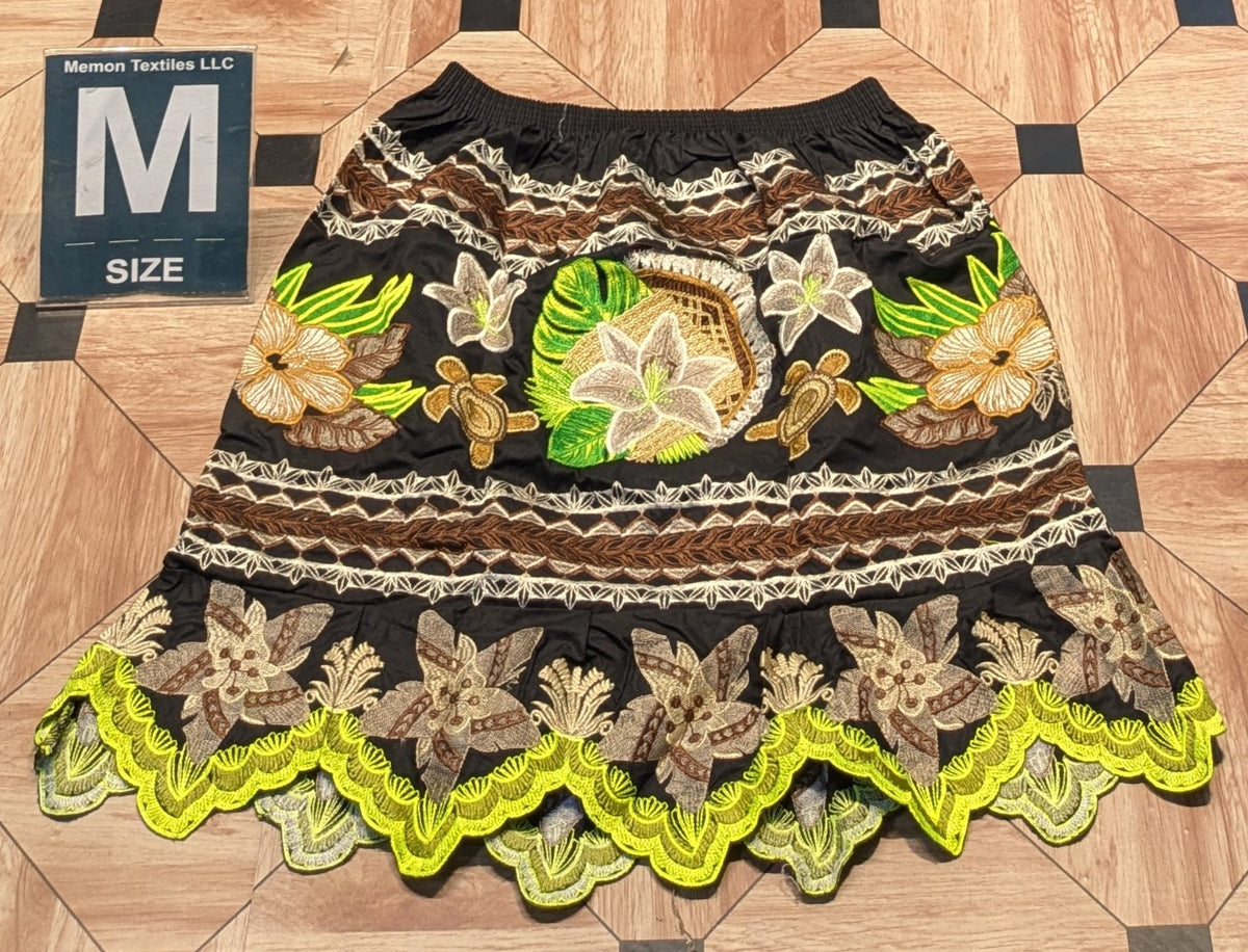 Floral Embroidered Island Skirts (Urohs) - M