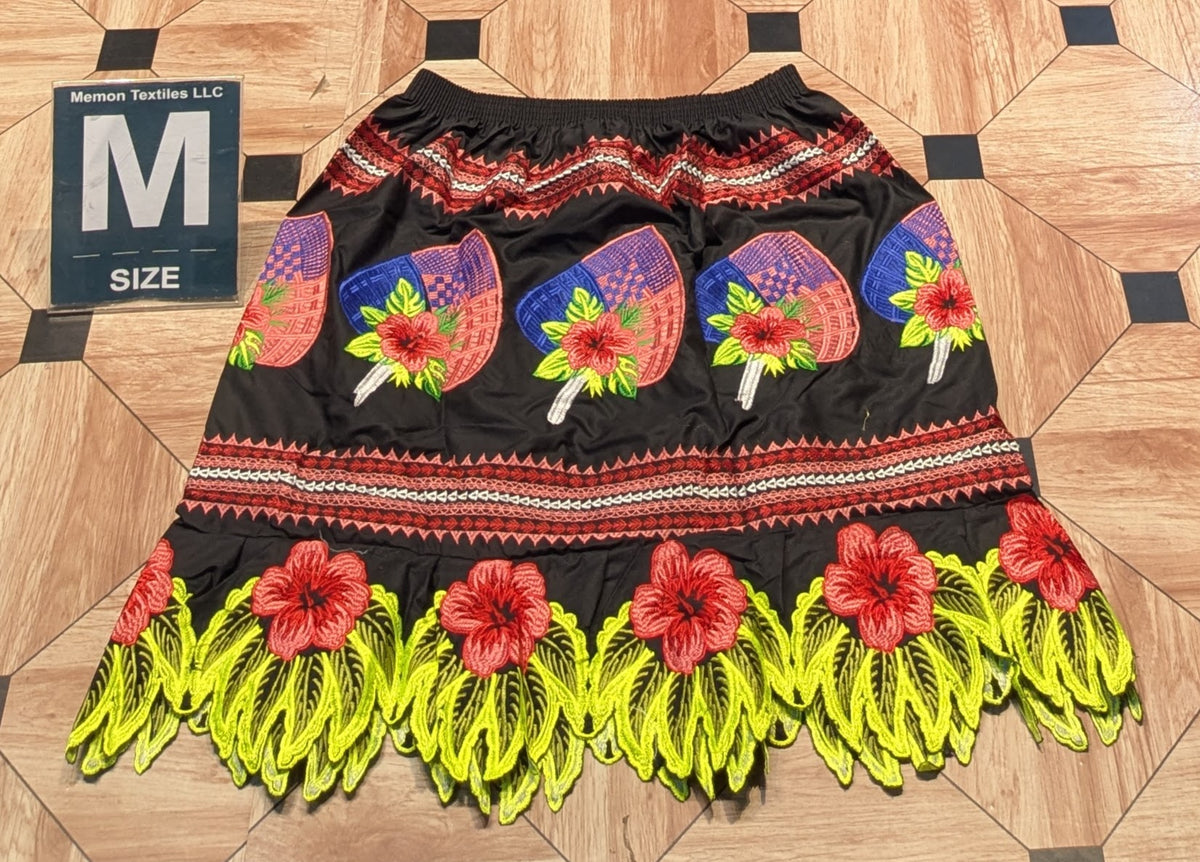 Floral Embroidered Island Skirts (Urohs) - M