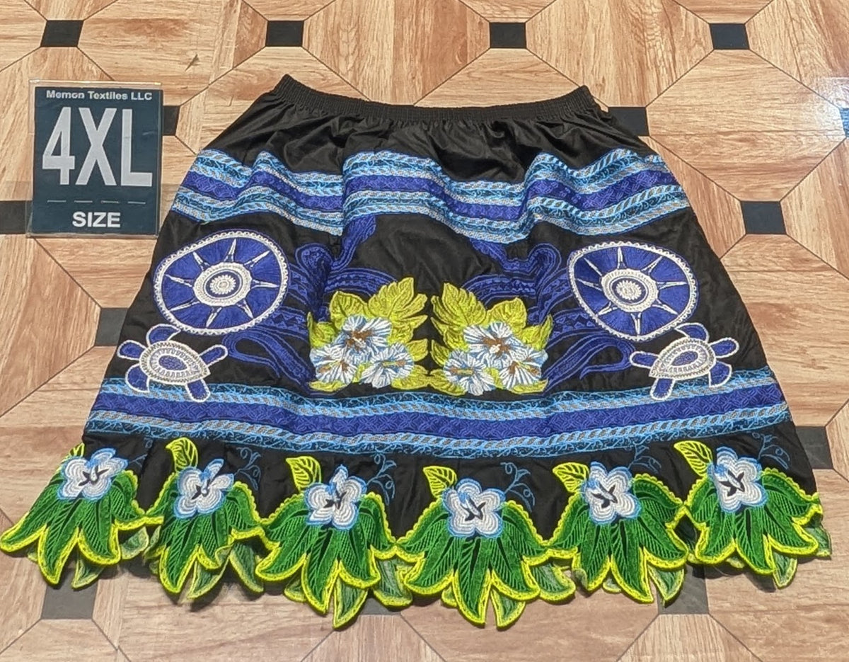Floral Embroidered Island Skirts (Urohs) - 4XL