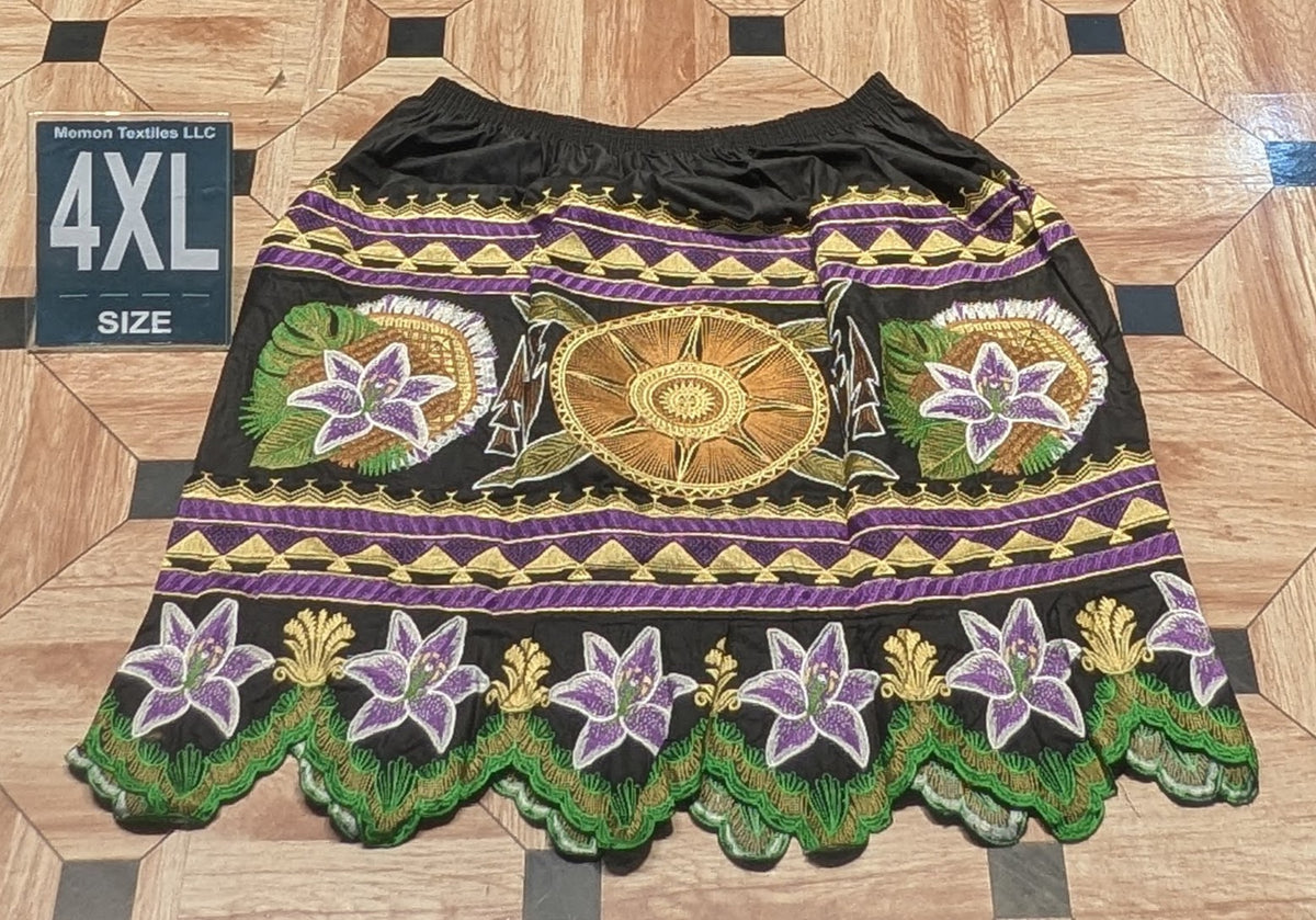 Floral Embroidered Island Skirts (Urohs) - 4XL