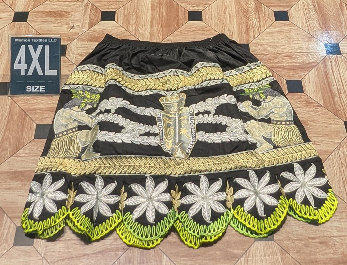 Floral Embroidered Island Skirts (Urohs) - 4XL
