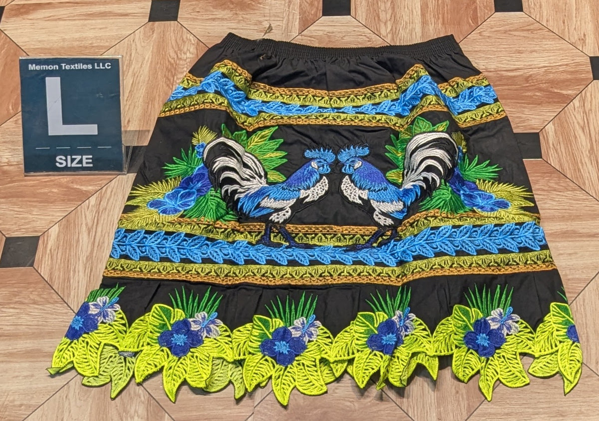 Floral Embroidered Skirts (Urohs) - L