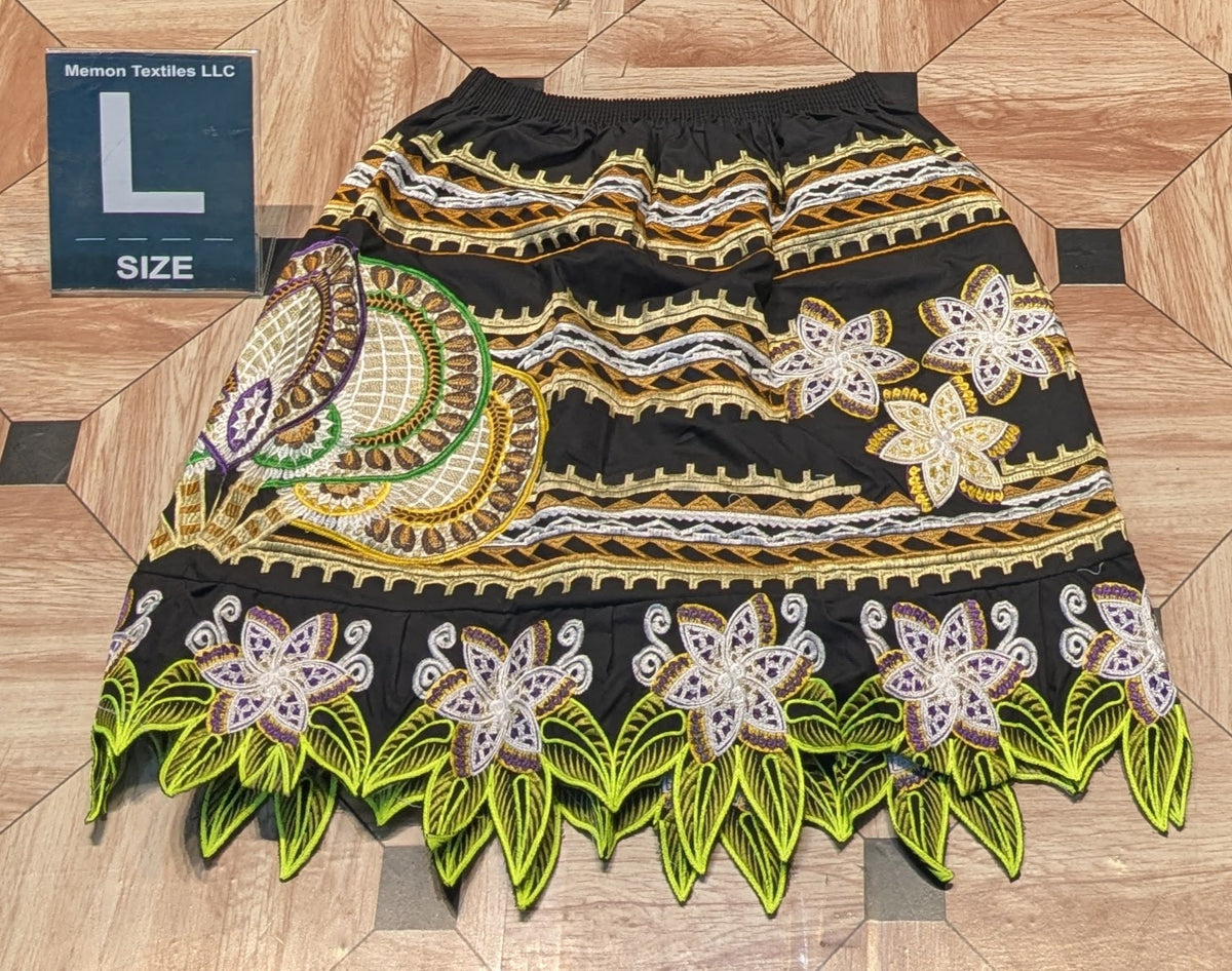 Floral Embroidered Skirts (Urohs) - L