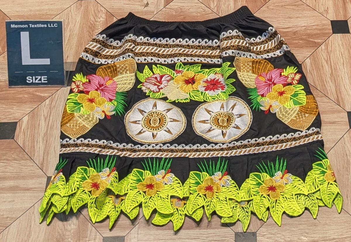 Floral Embroidered Skirts (Urohs) - L