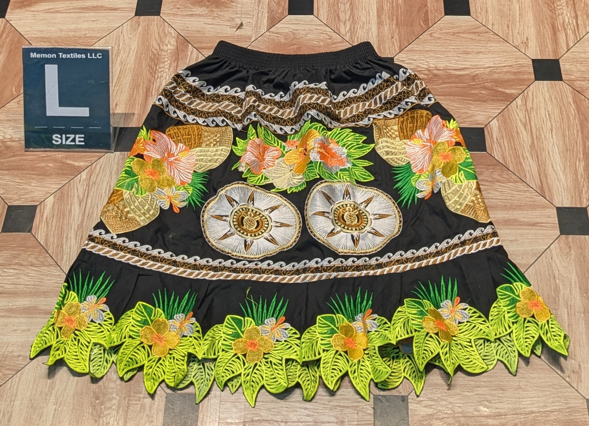Floral Embroidered Skirts (Urohs) - L