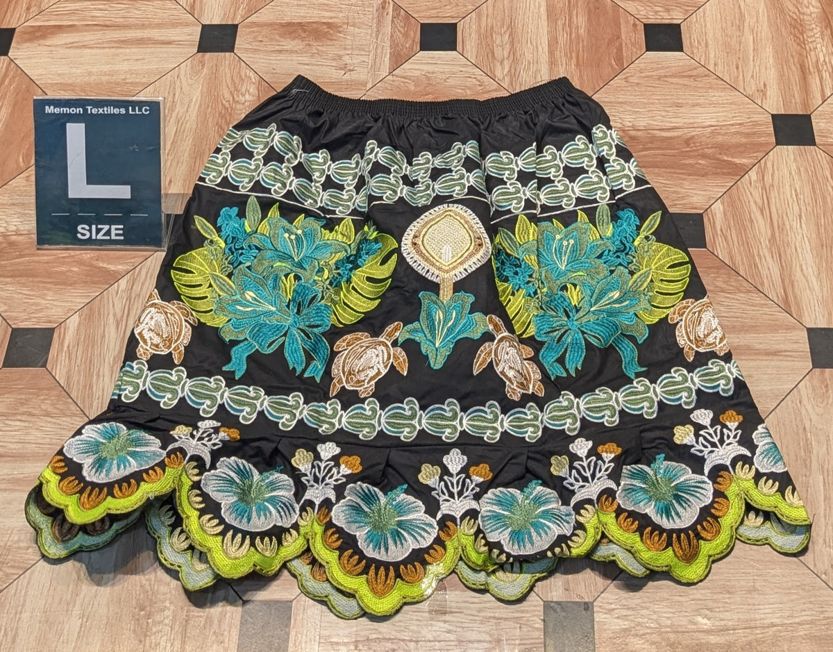 Floral Embroidered Skirts (Urohs) - L