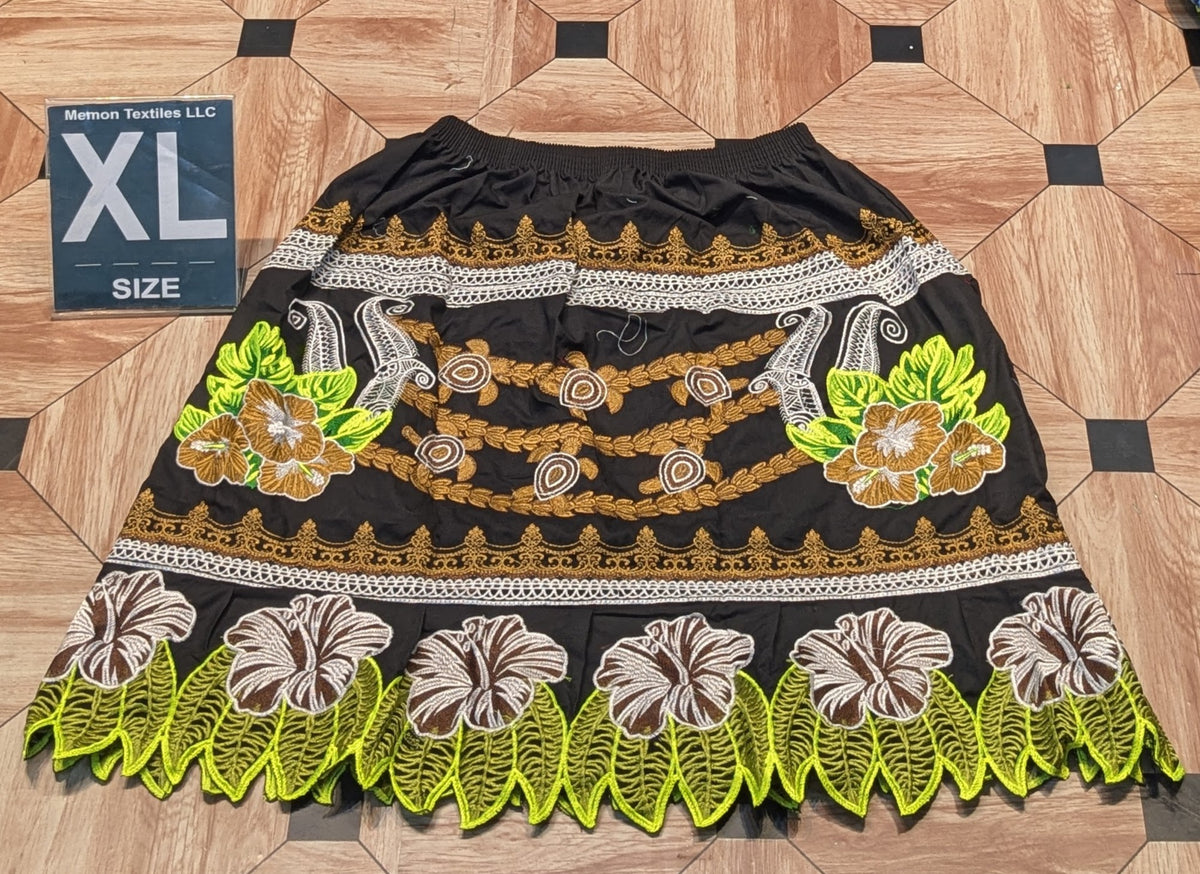 Floral Embroidered Skirts (Urohs) - XL