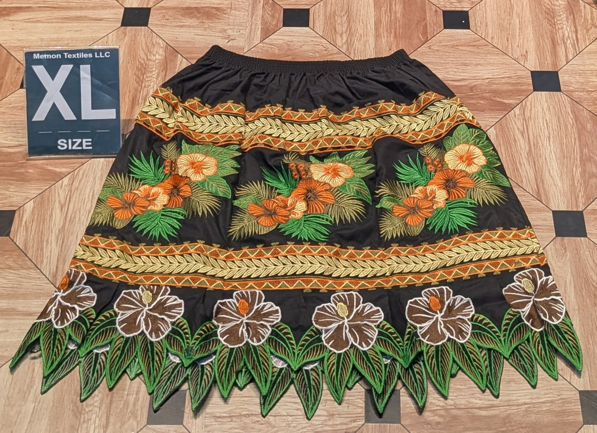 Floral Embroidered Skirts (Urohs) - XL