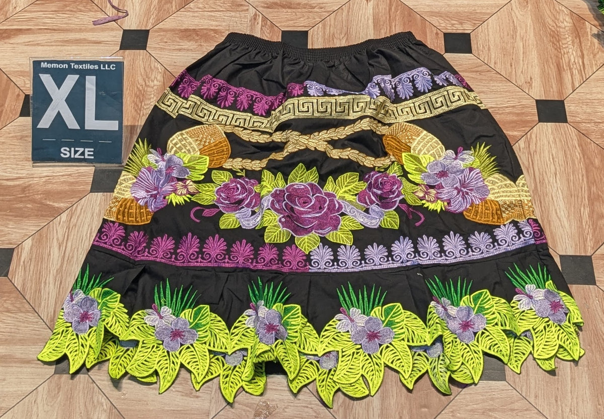 Floral Embroidered Skirts (Urohs) - XL
