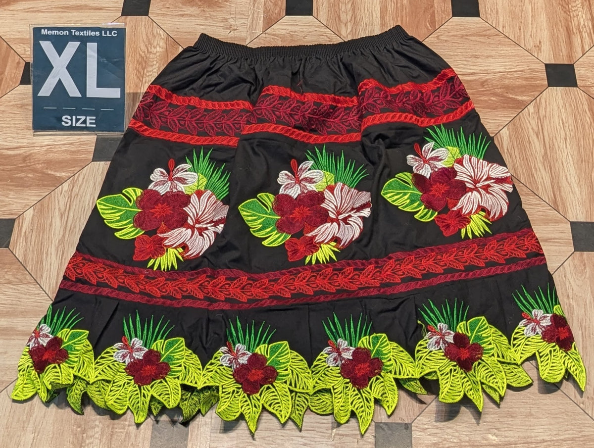 Floral Embroidered Skirts (Urohs) - XL