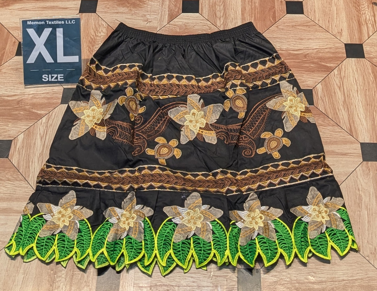 Floral Embroidered Skirts (Urohs) - XL